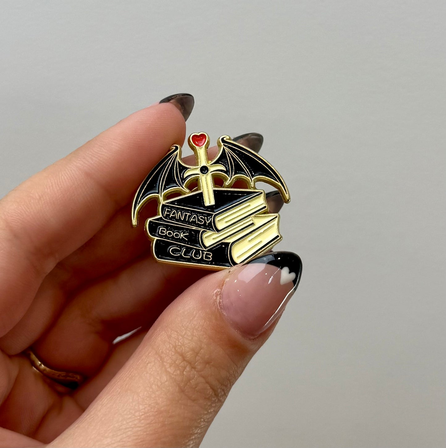 Book club enamel pin