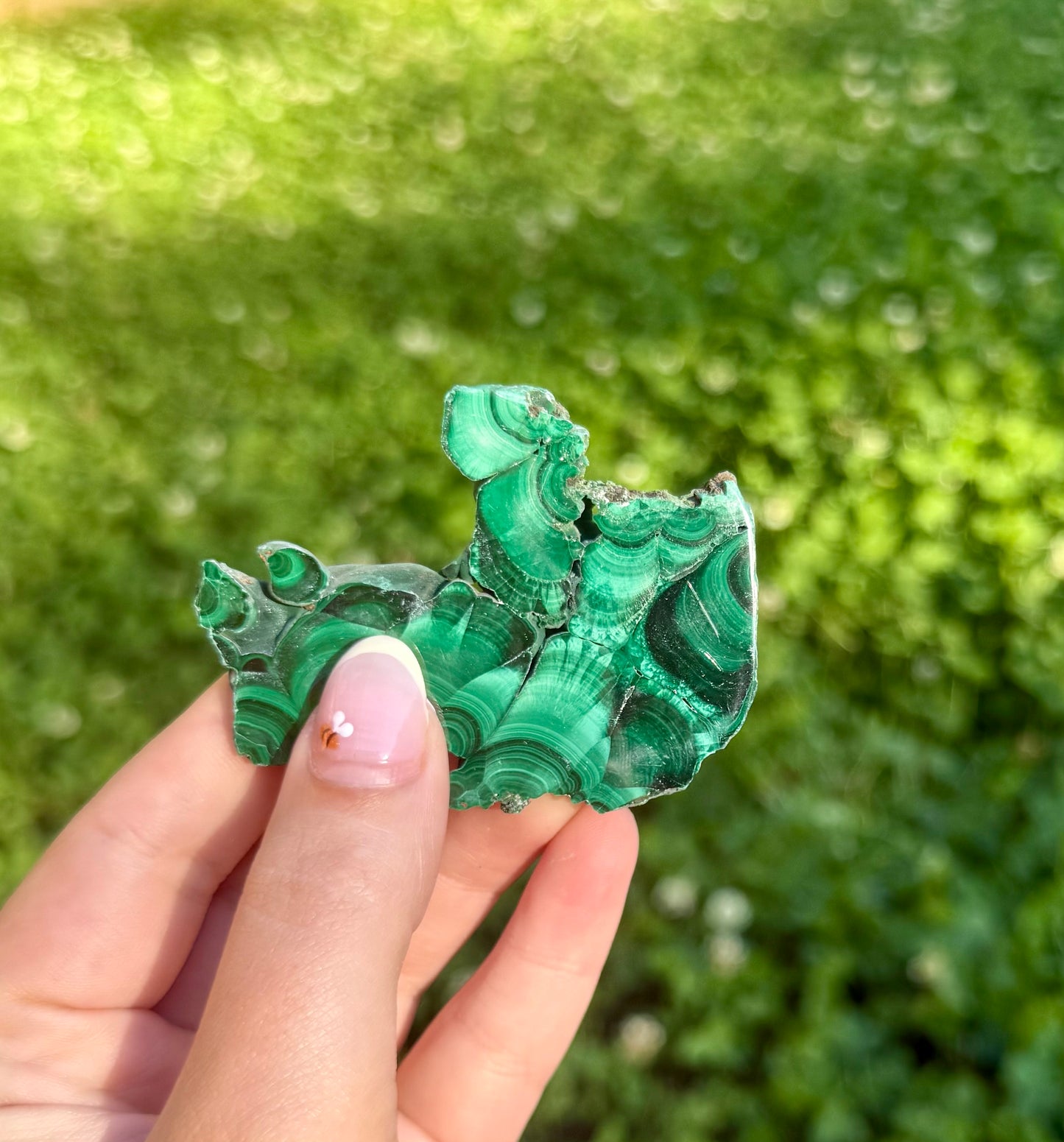 Malachite slab