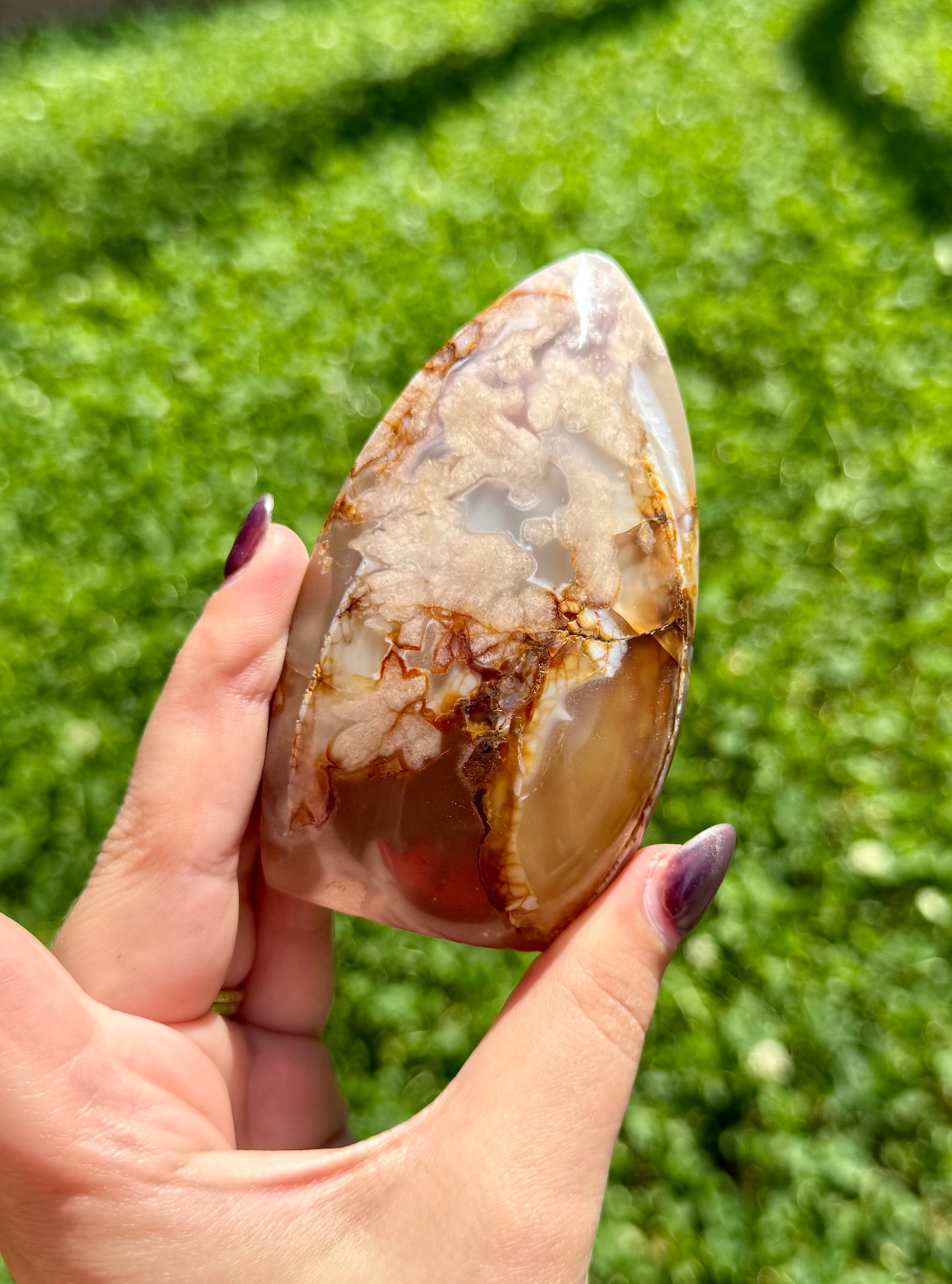 Flower agate tear Freeform