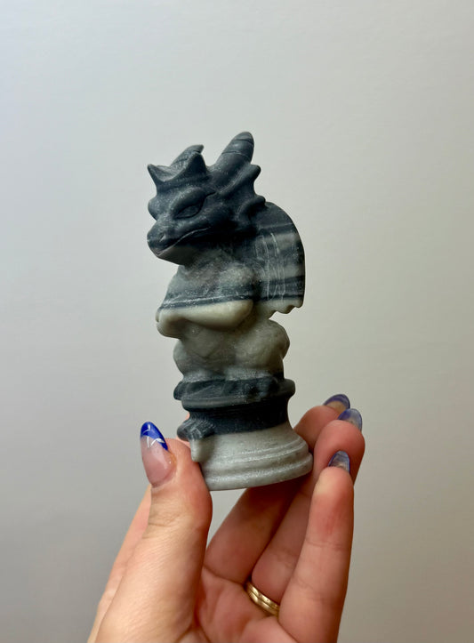 Taiji jade dragon carving