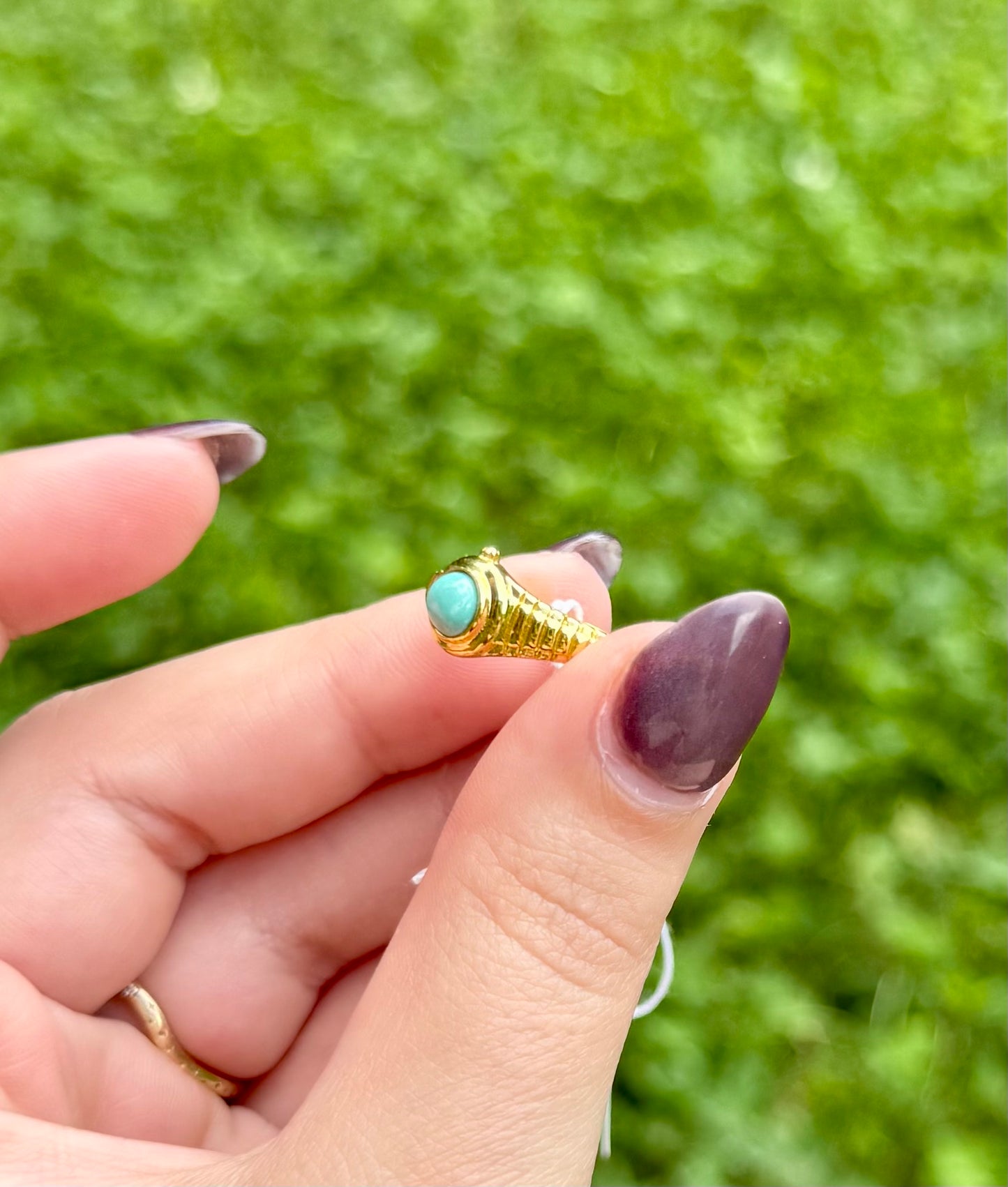 Amazonite adjustable ring