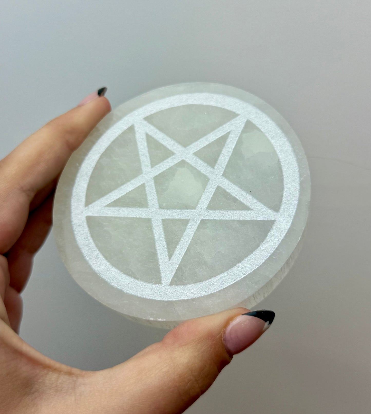 Satin spar charger plate slab