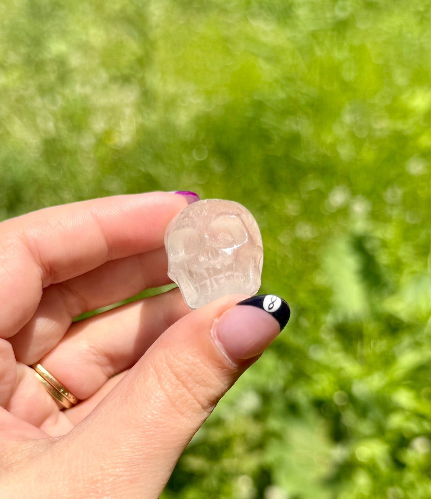 Quartz skull carvings