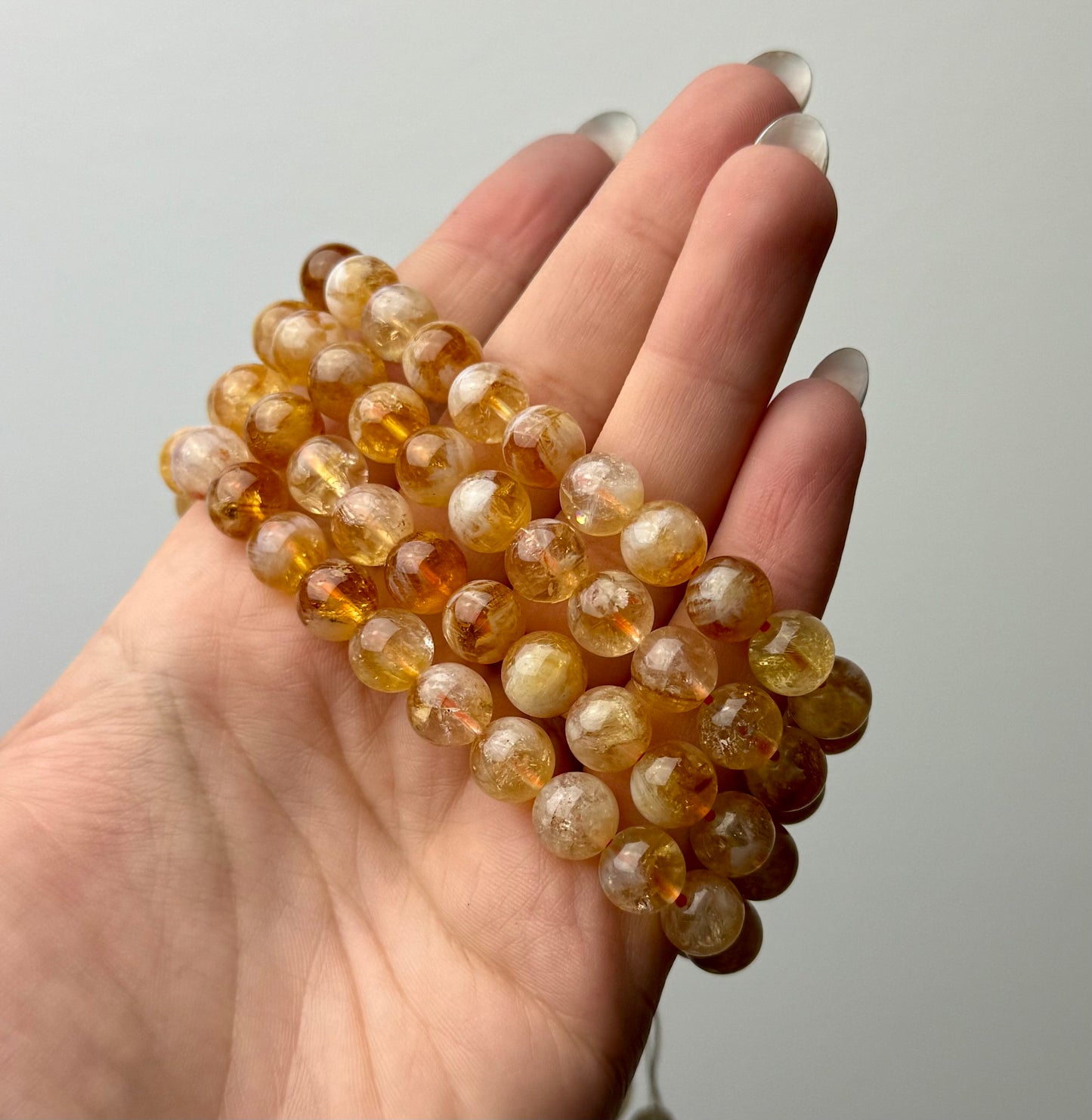 Heat treated citrine bracelets