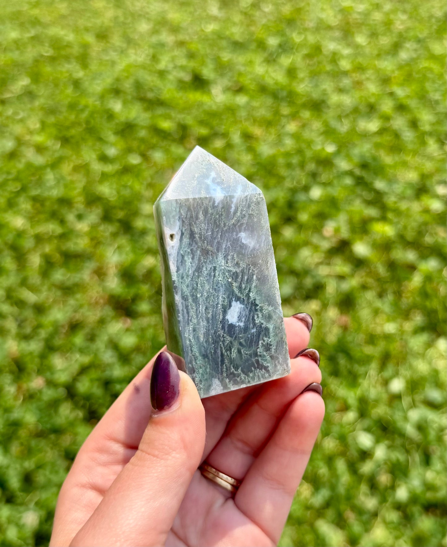 Moss agate tower
