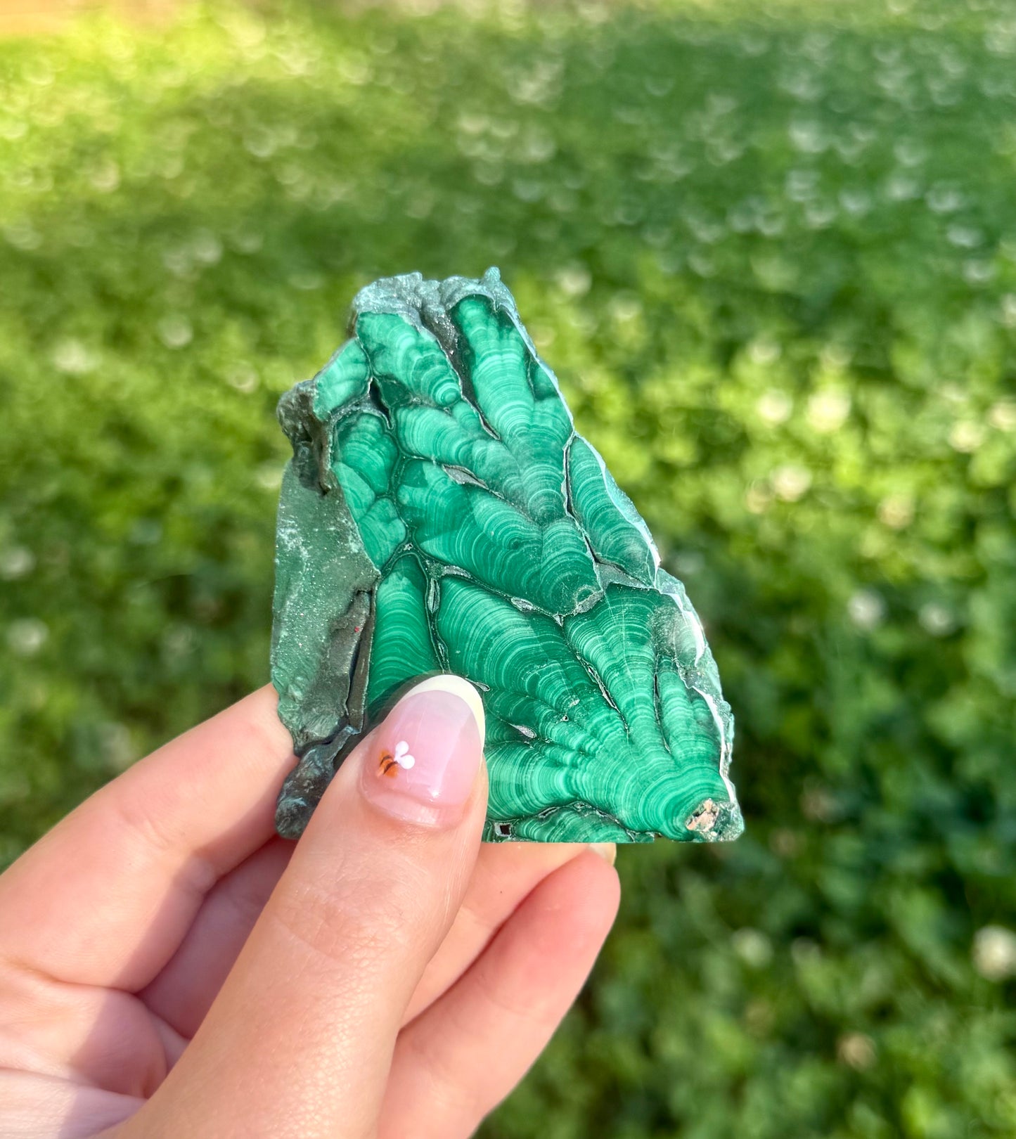Malachite slab