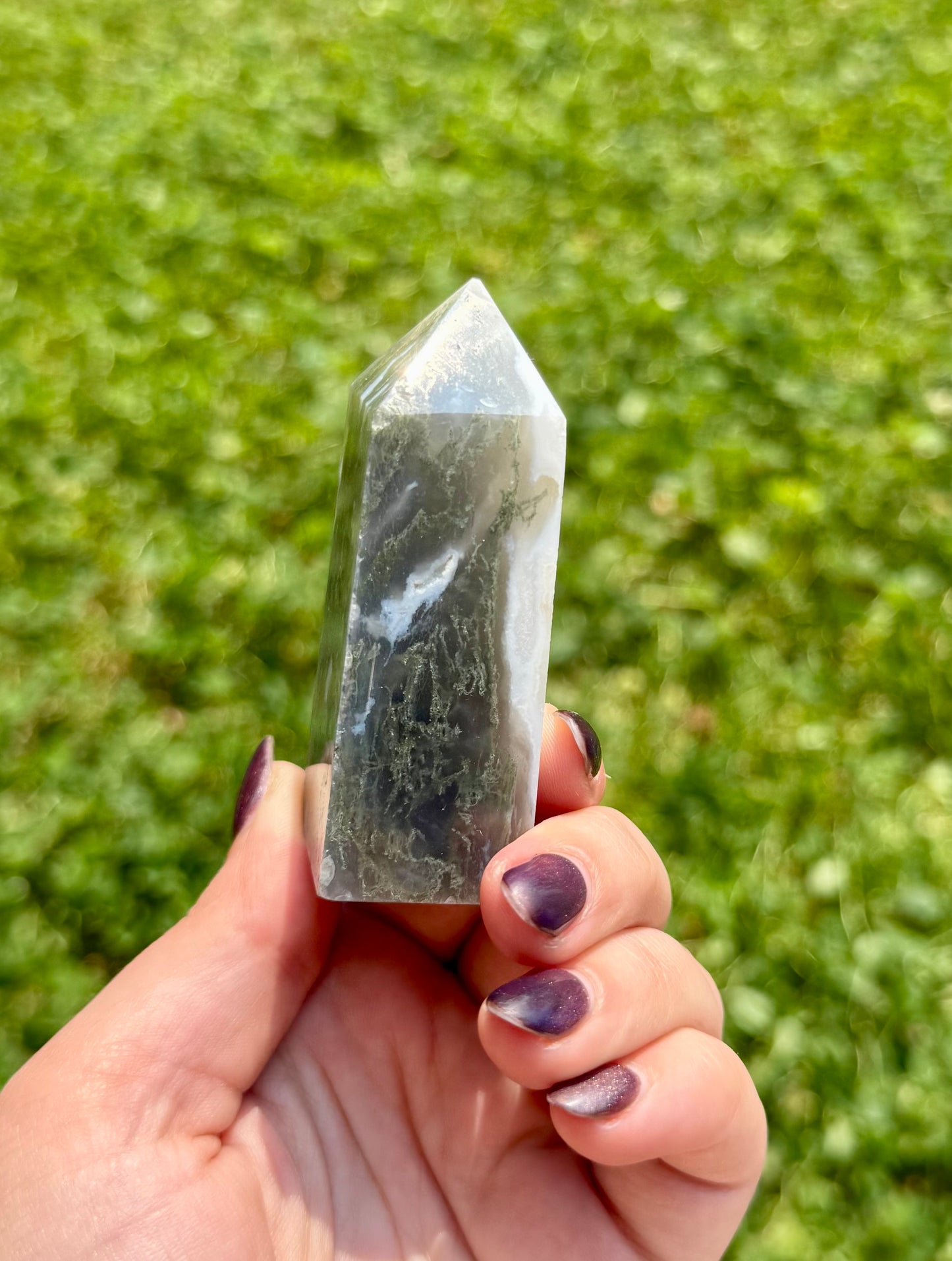 Moss agate tower