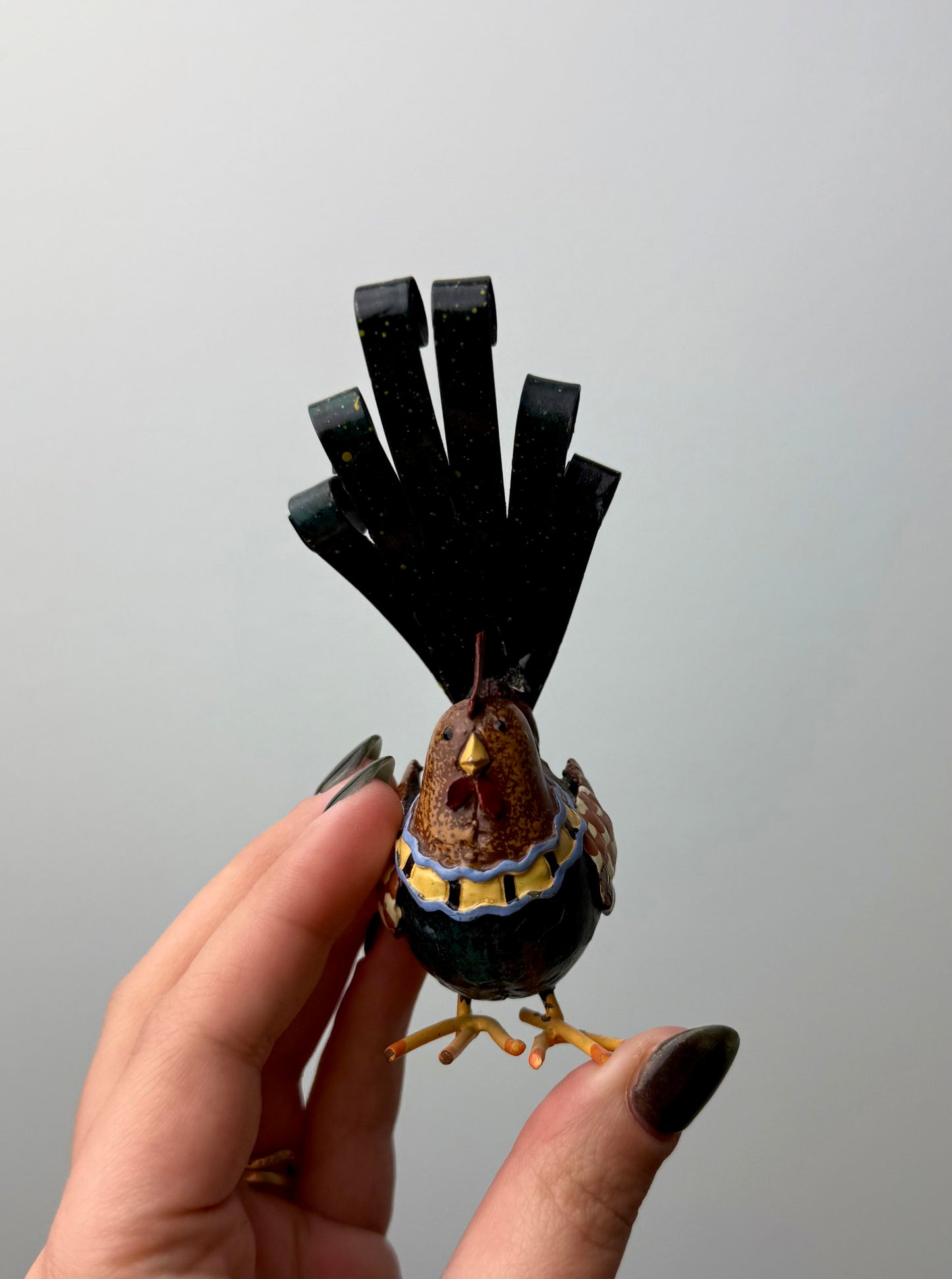 Metal rooster thrifted find