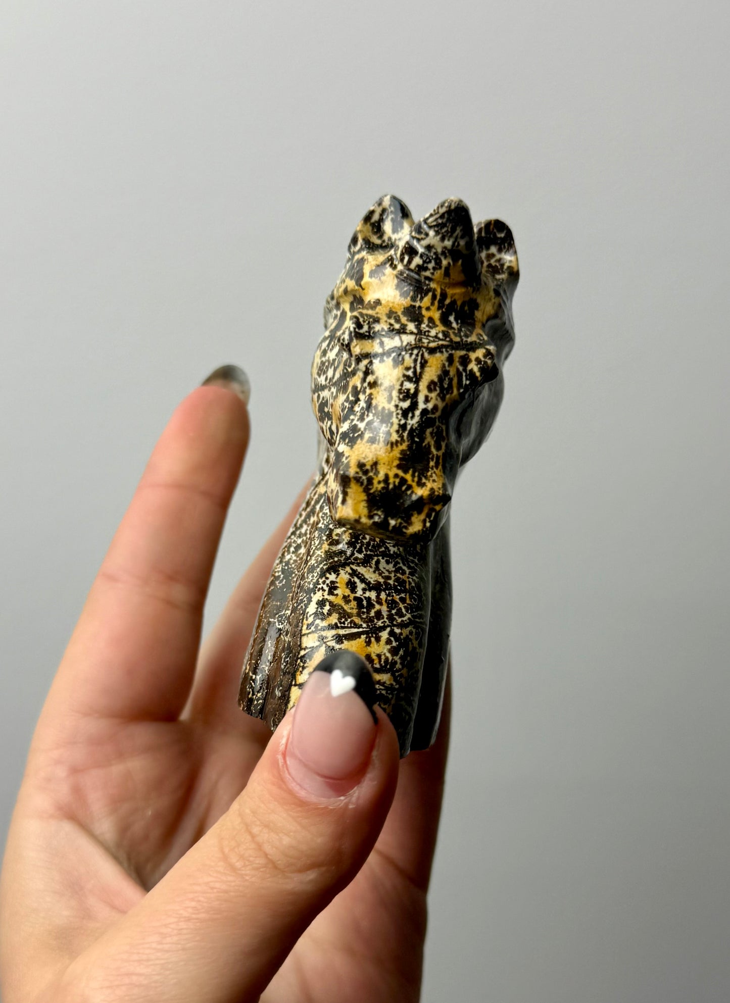Picture jasper unicorn carving