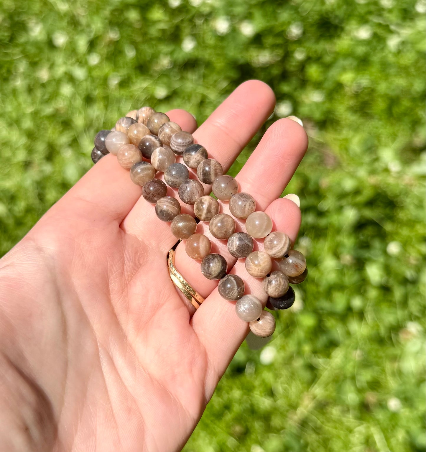 Black moonstone bracelets