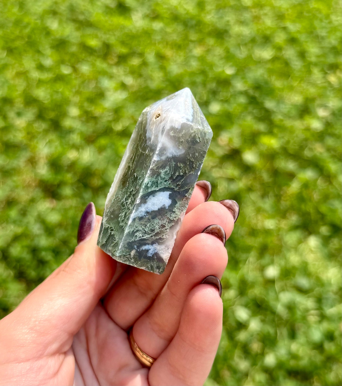 Moss agate tower