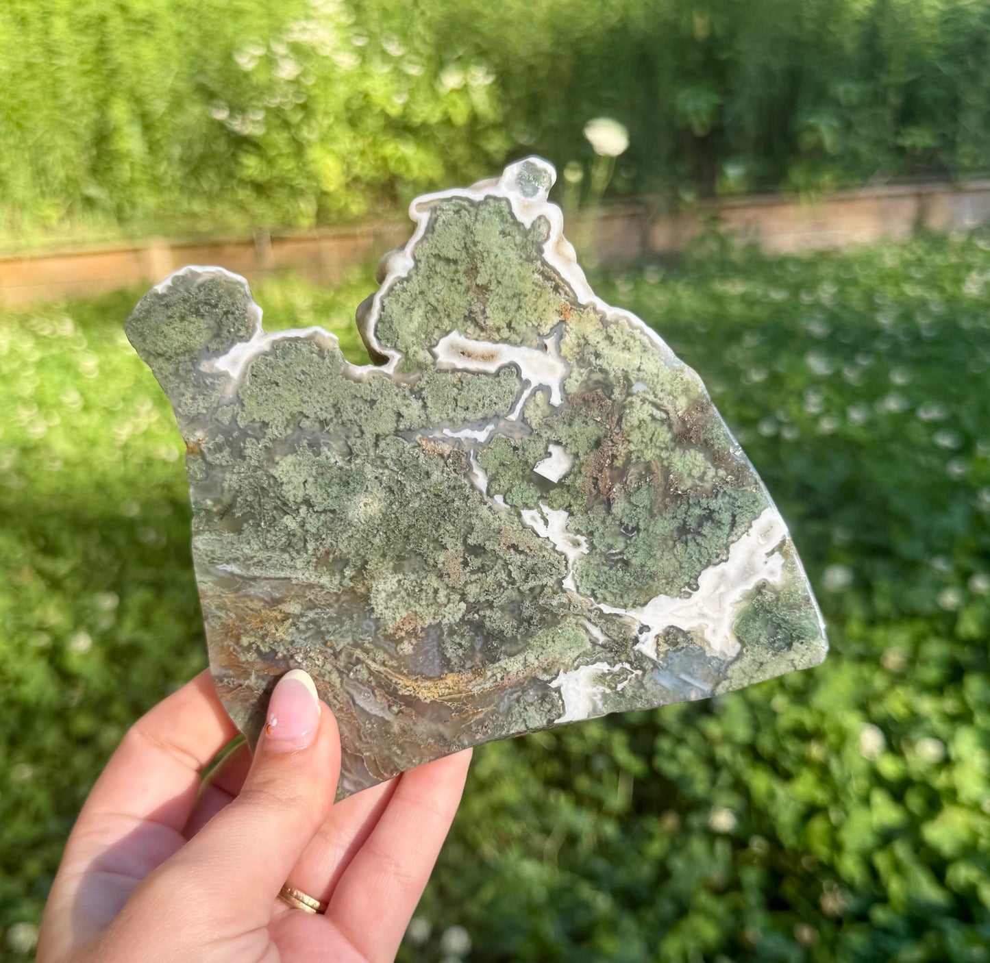 Moss agate slab