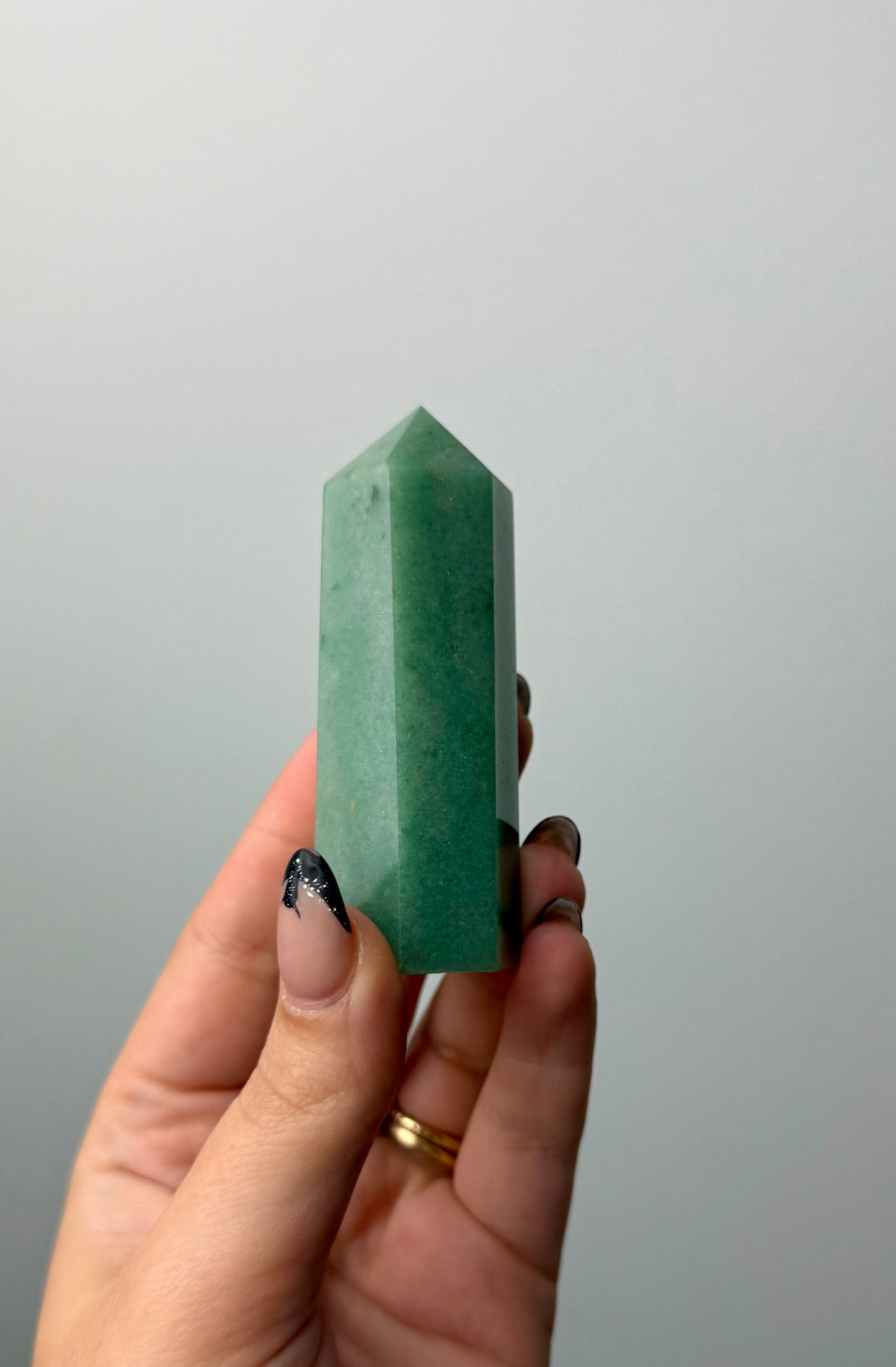 Green aventurine tower