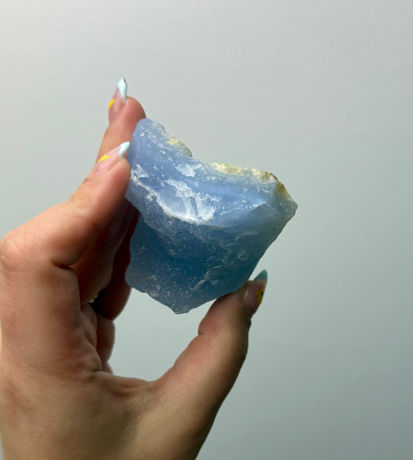 Blue chalcedony raw