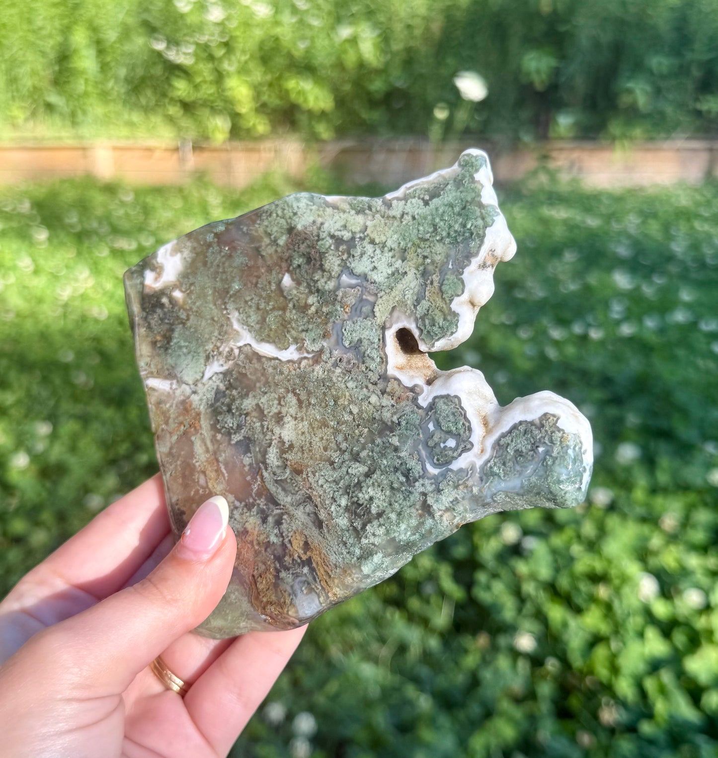 Moss agate slab
