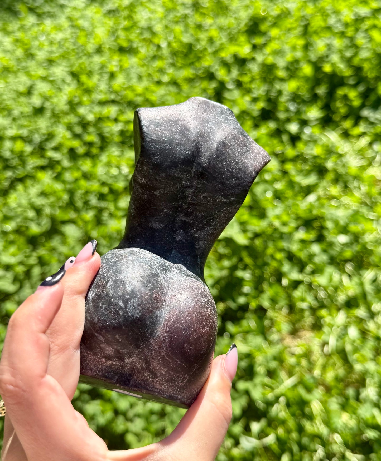 Garnet lady body carving