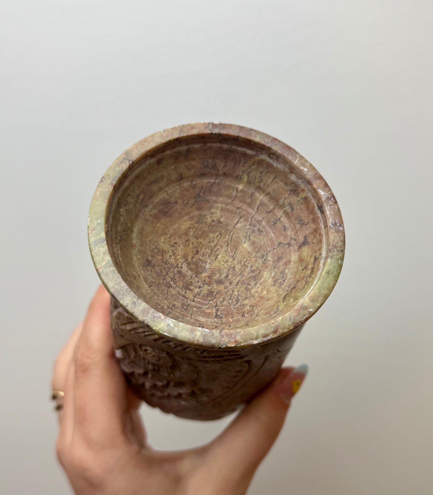 Stone owl wax melter thrifted find