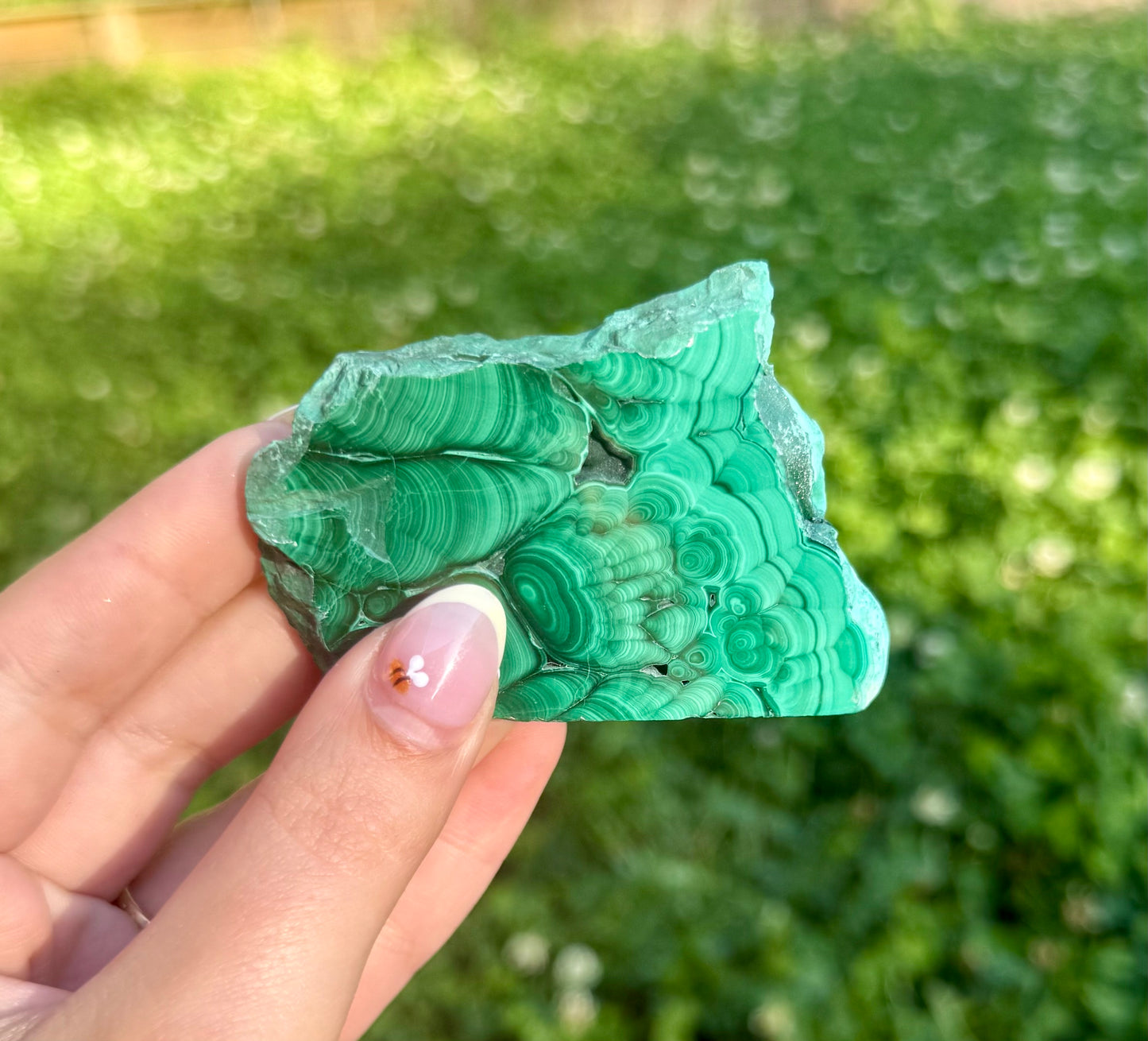 Malachite slab