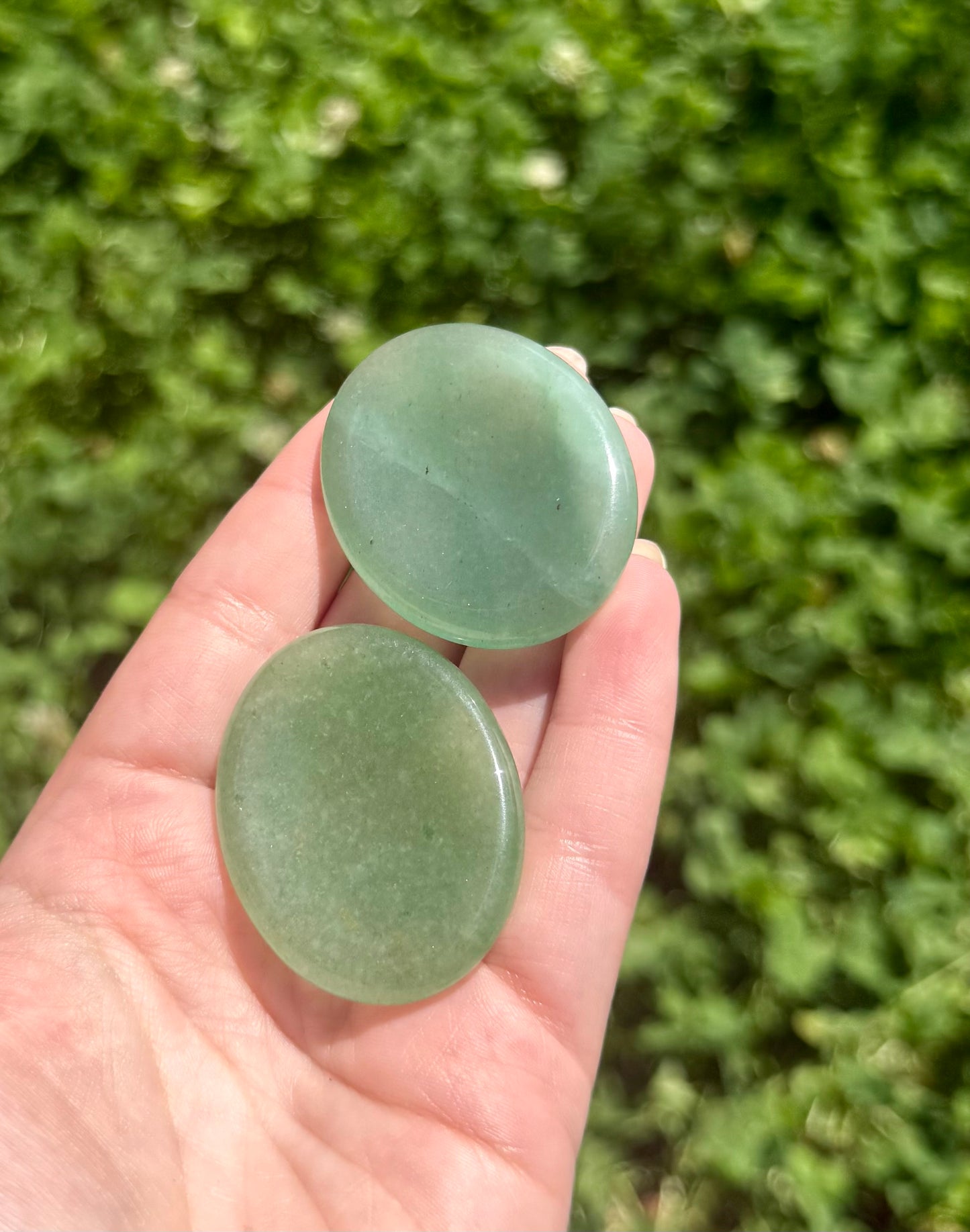 Green aventurine worry stones