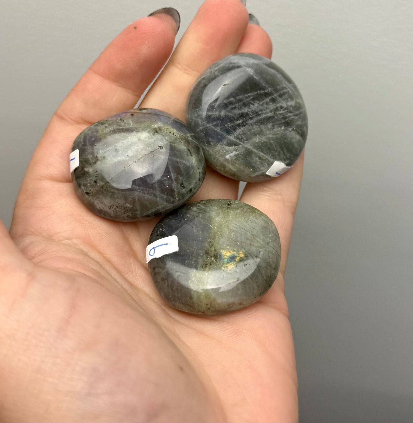 Labradorite palm stones