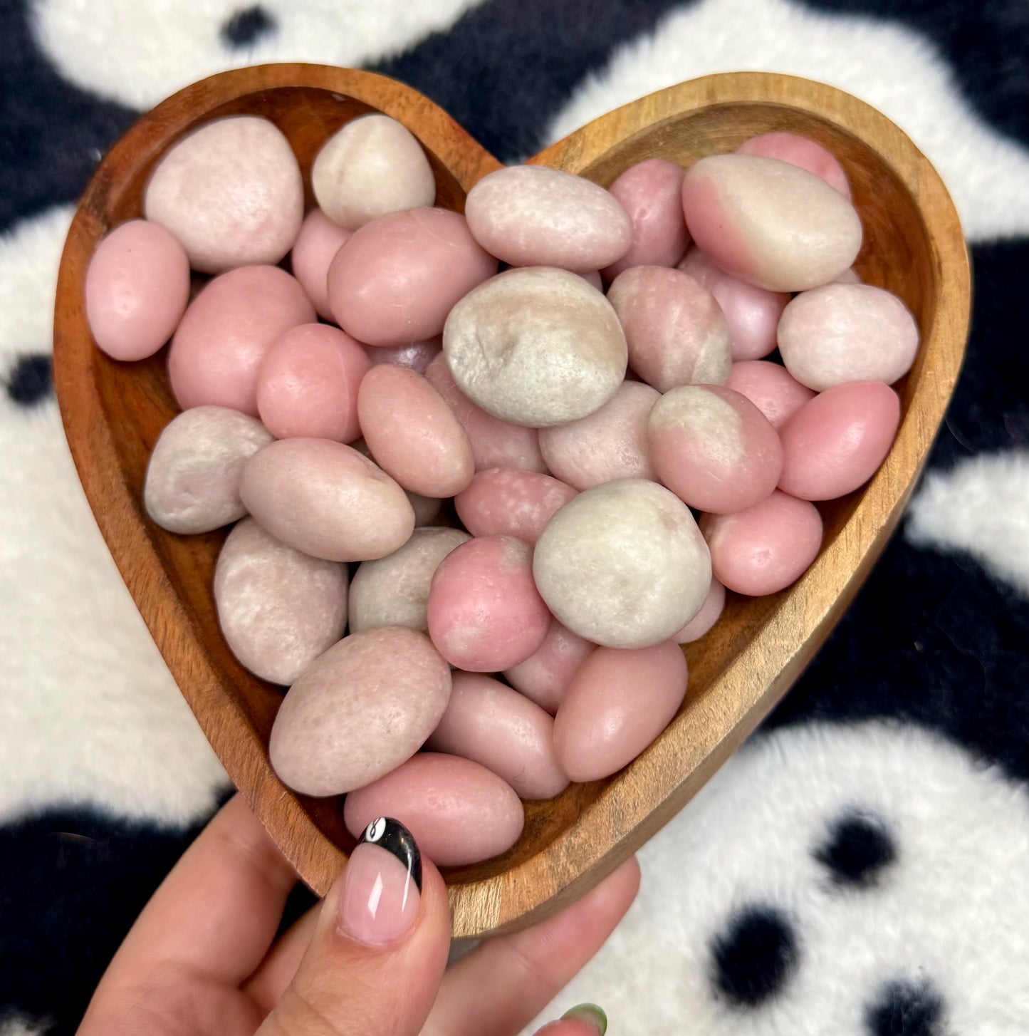 Pink opal tumbles