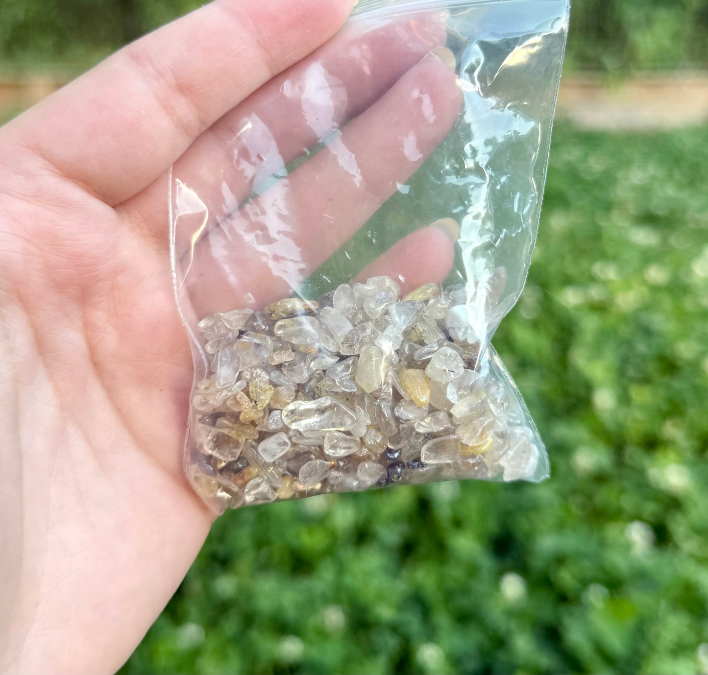 Rutile Quartz chip bags