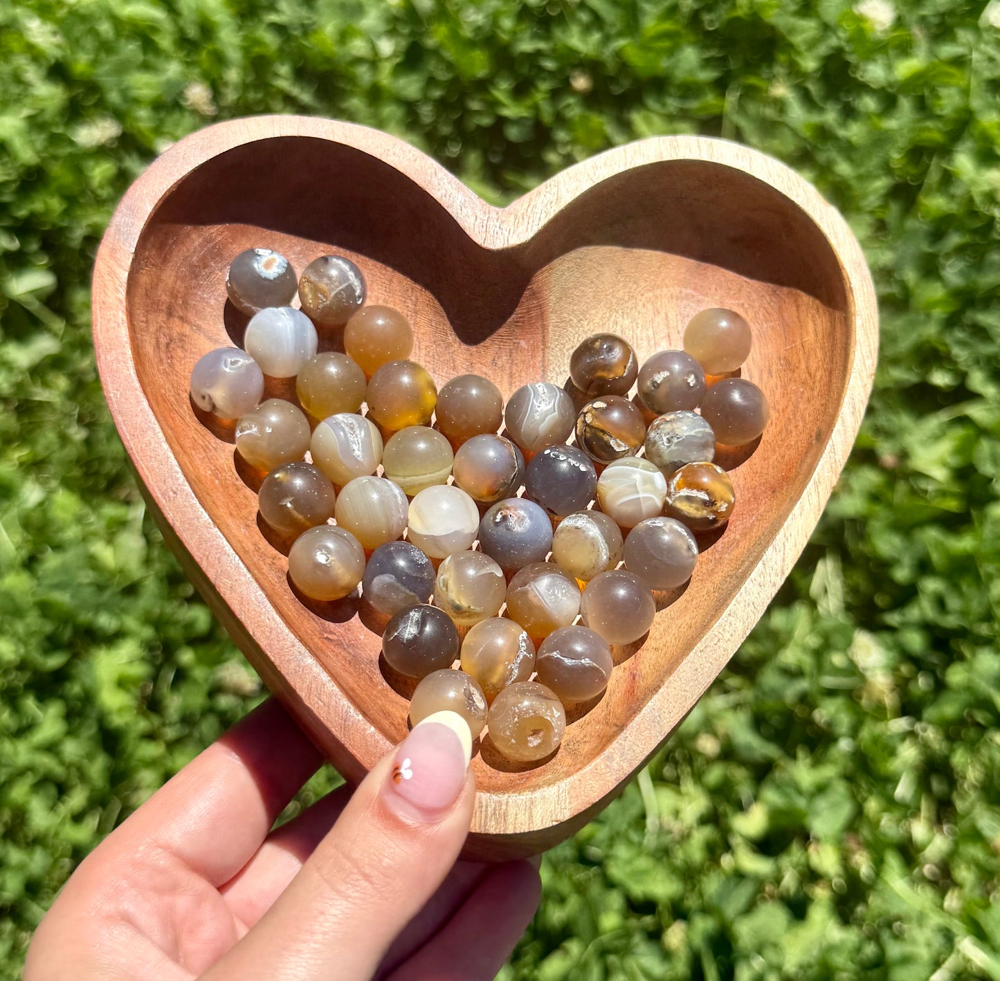 Chalcedony mini mini spheres