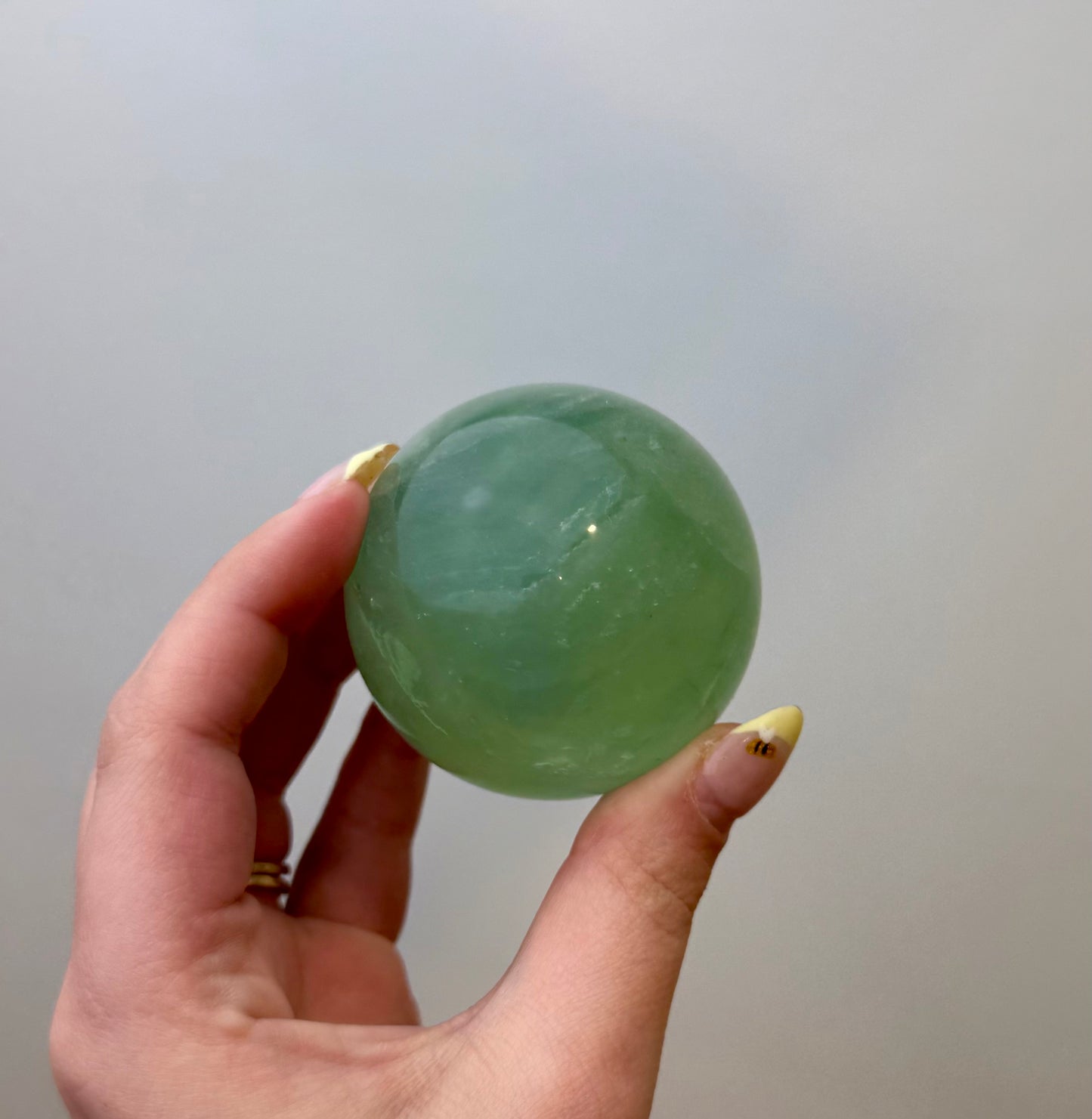Green fluorite sphere