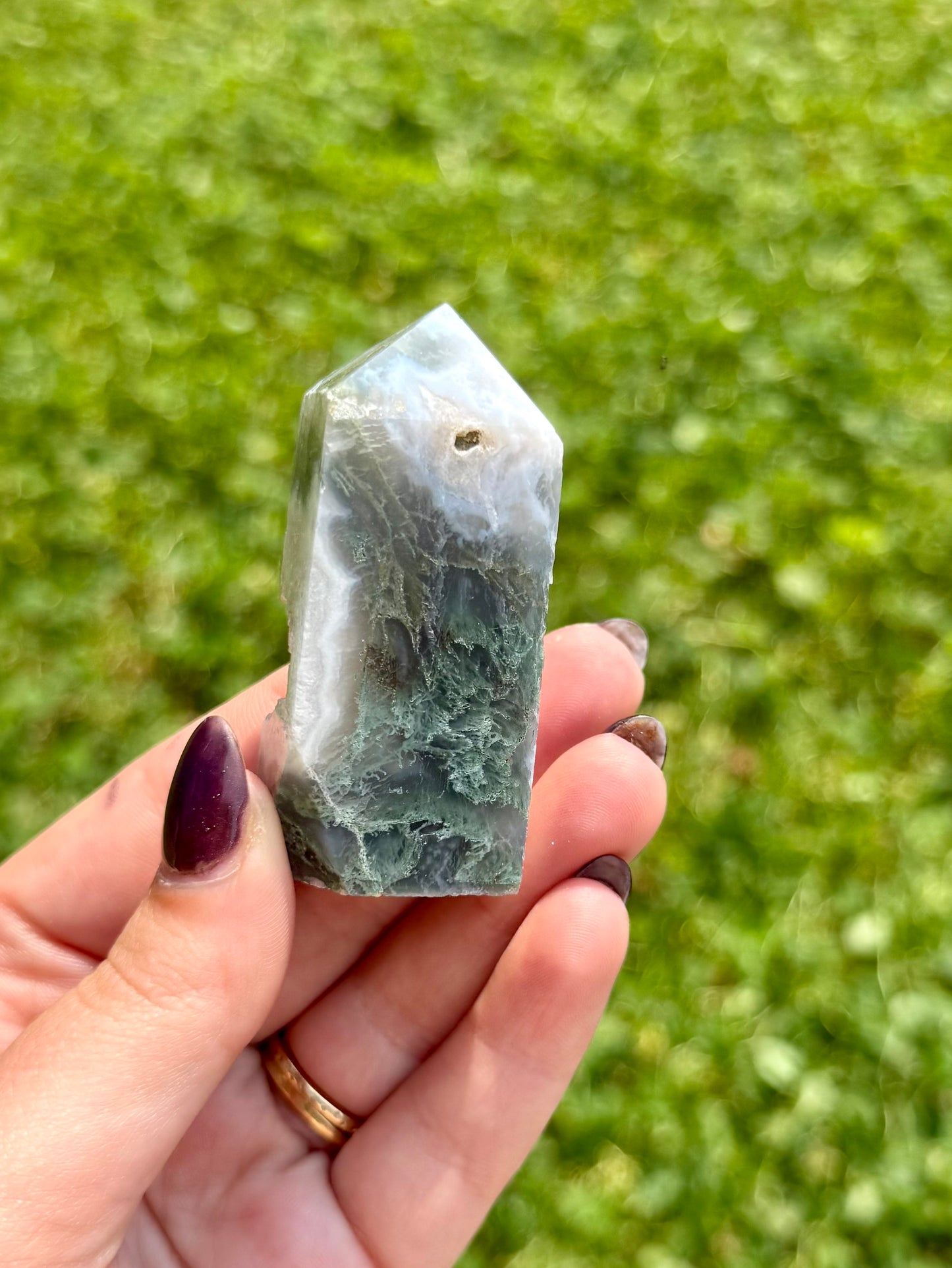 Moss agate tower
