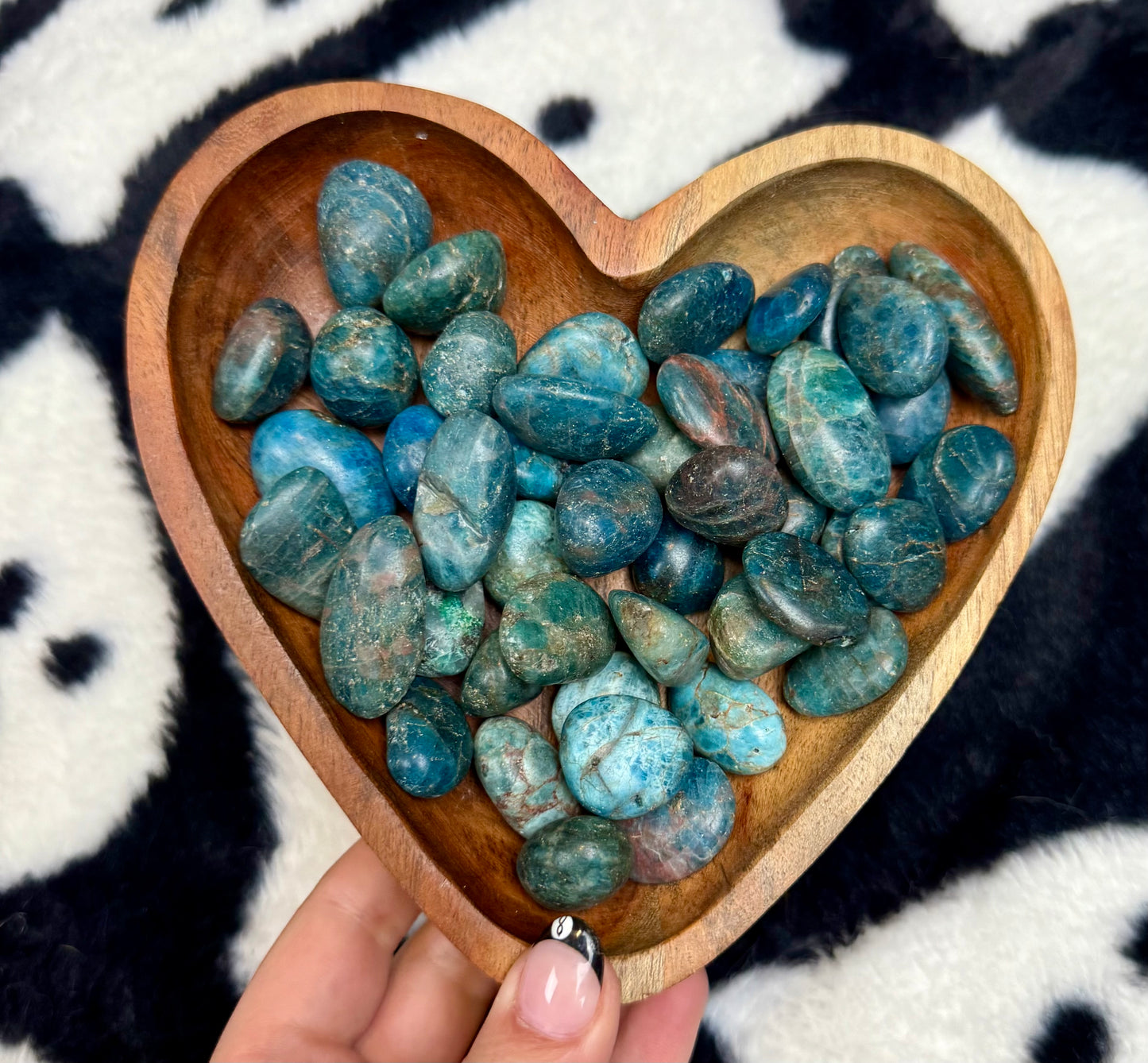 Blue apatite mini tumbles