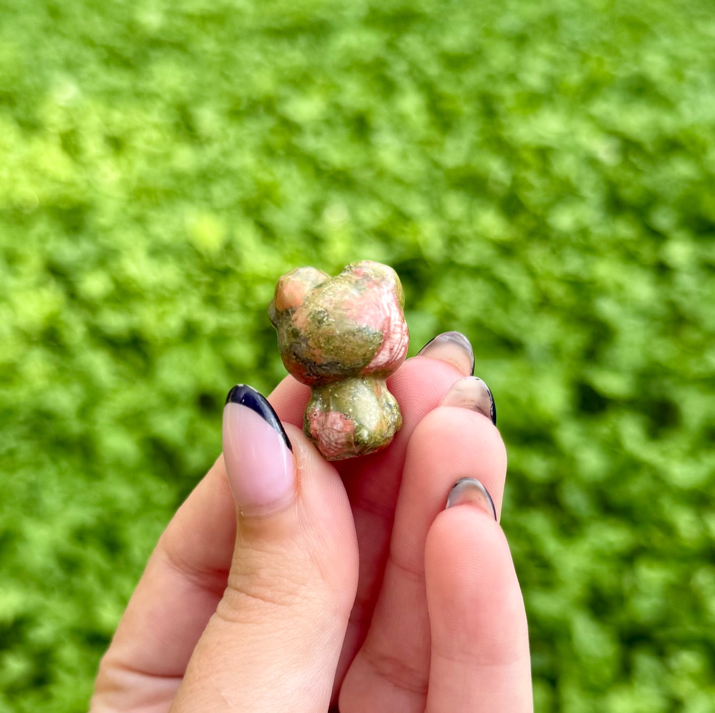 Unakite hello kitty carving