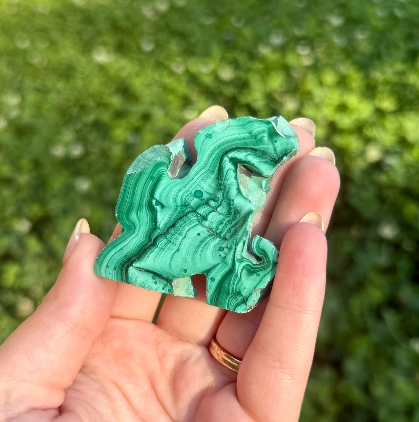 Malachite slab
