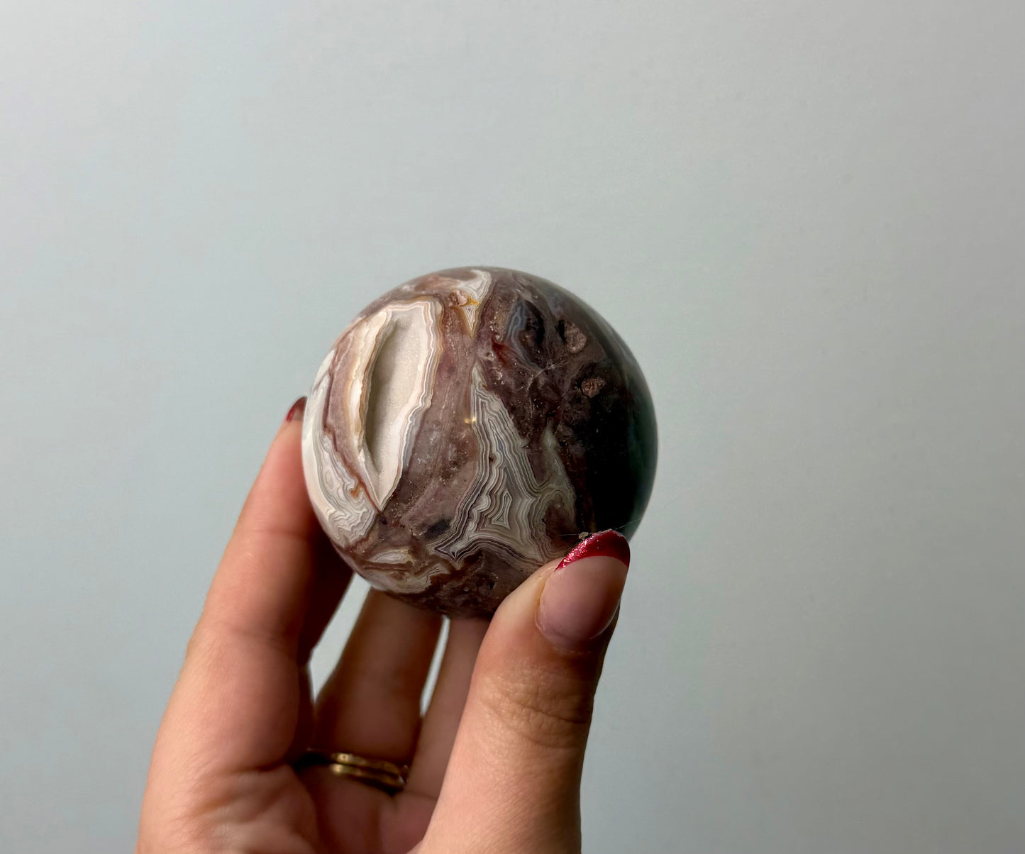 Mexican lace agate sphere