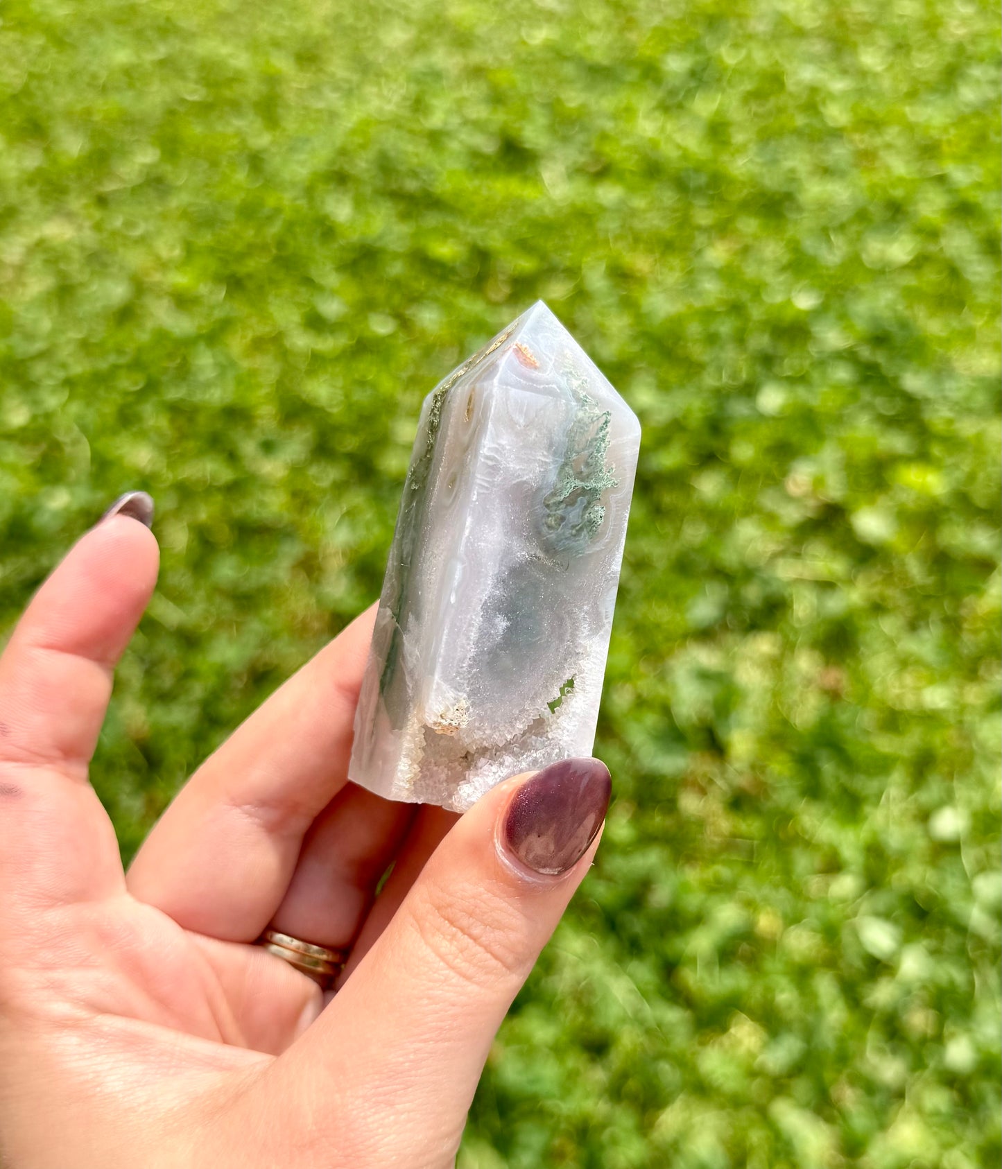 Moss agate tower