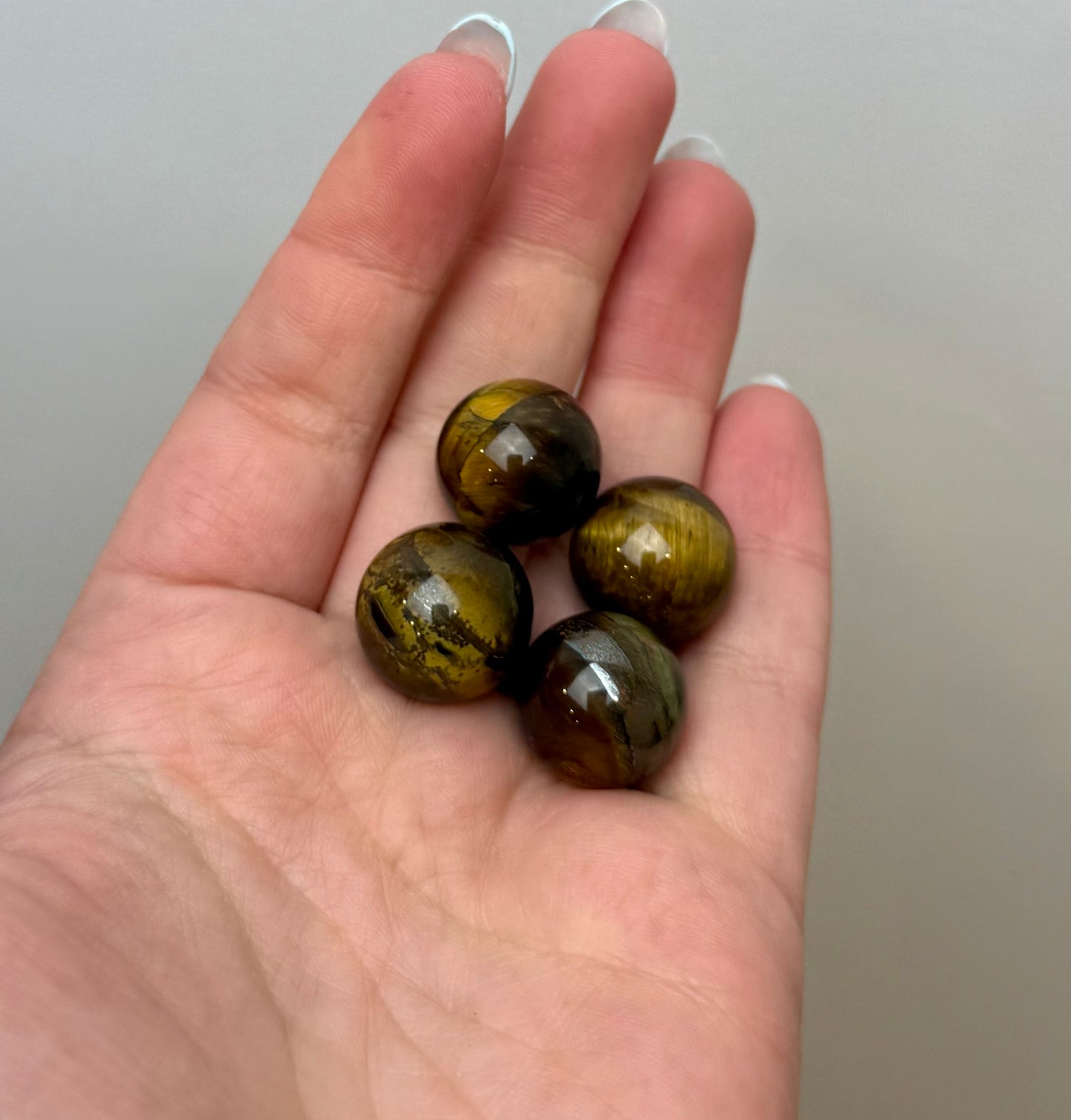 Tigers eye mini spheres