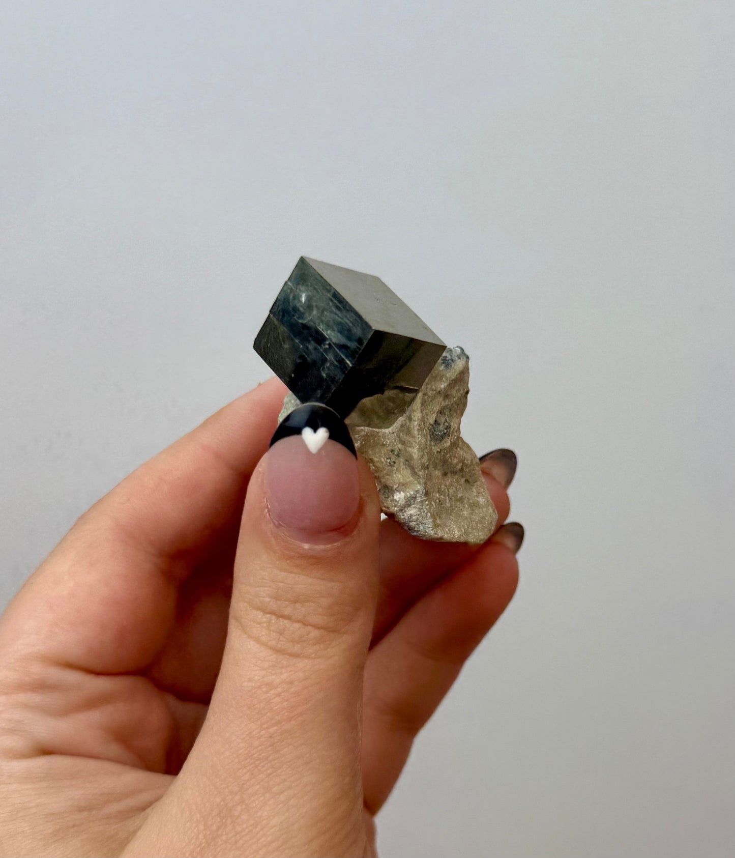 Cubic pyrite specimen