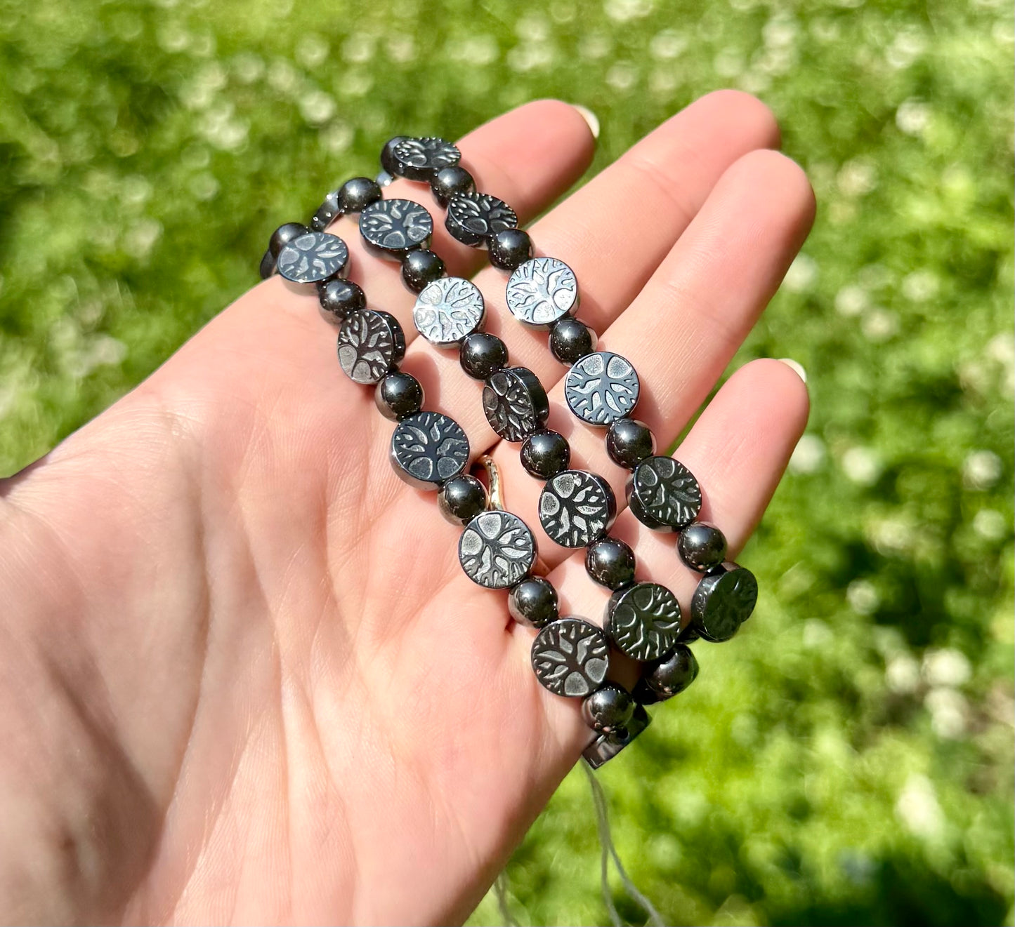 Tree hematite bracelets