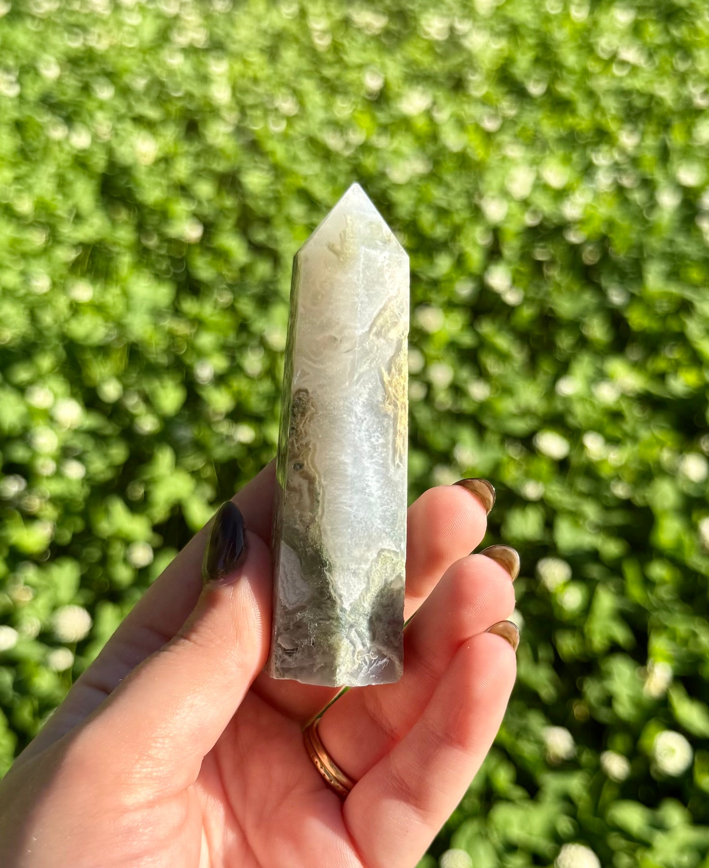 Moss agate tower