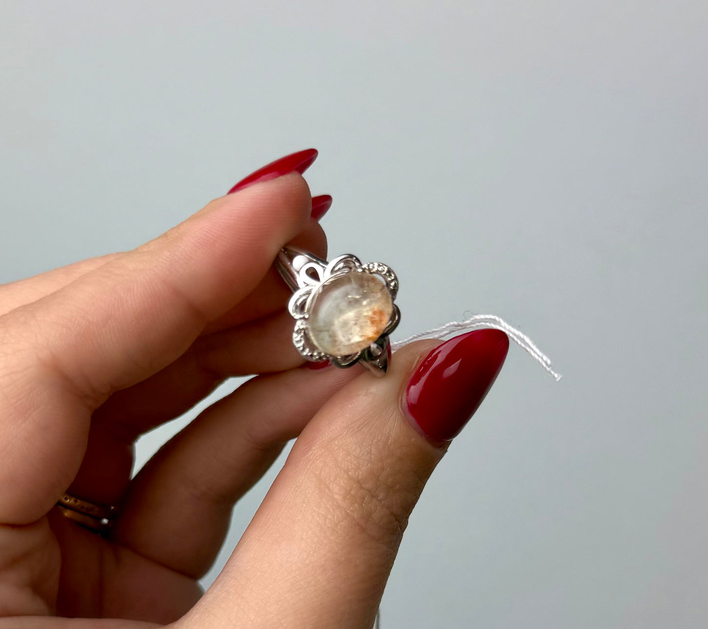 Sunstone Quartz adjustable ring
