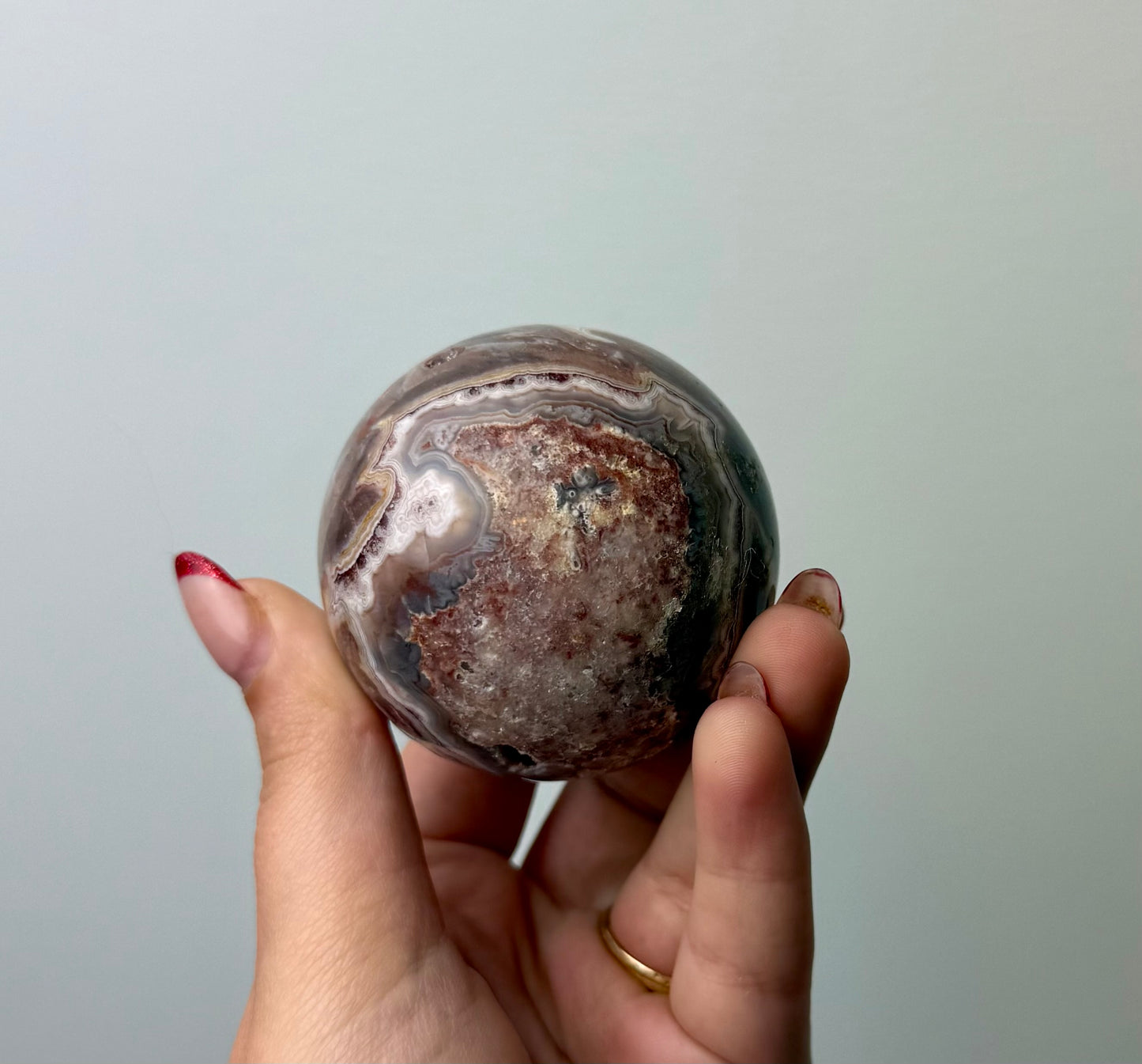 Mexican lace agate sphere