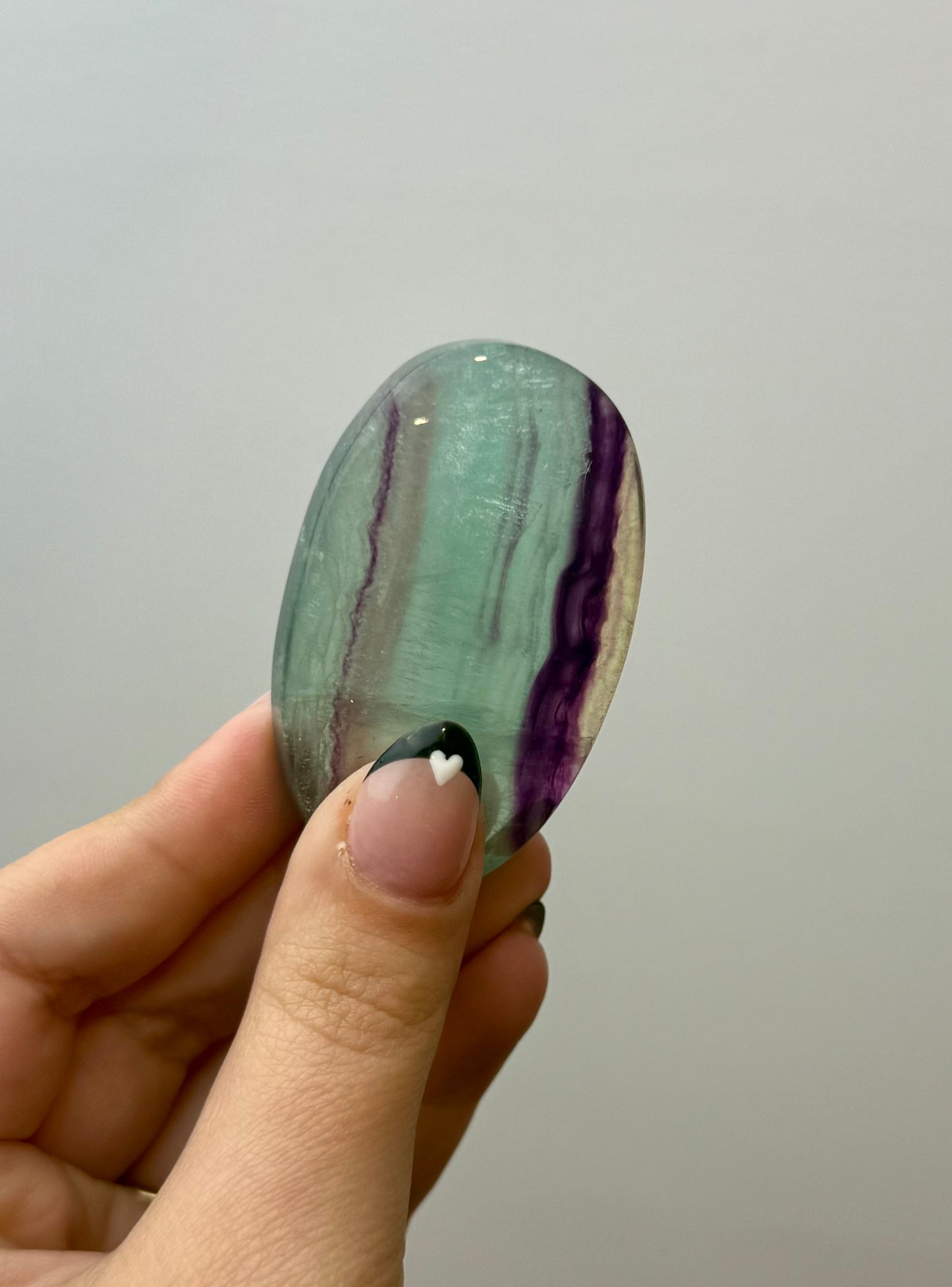 Fluorite palm stone
