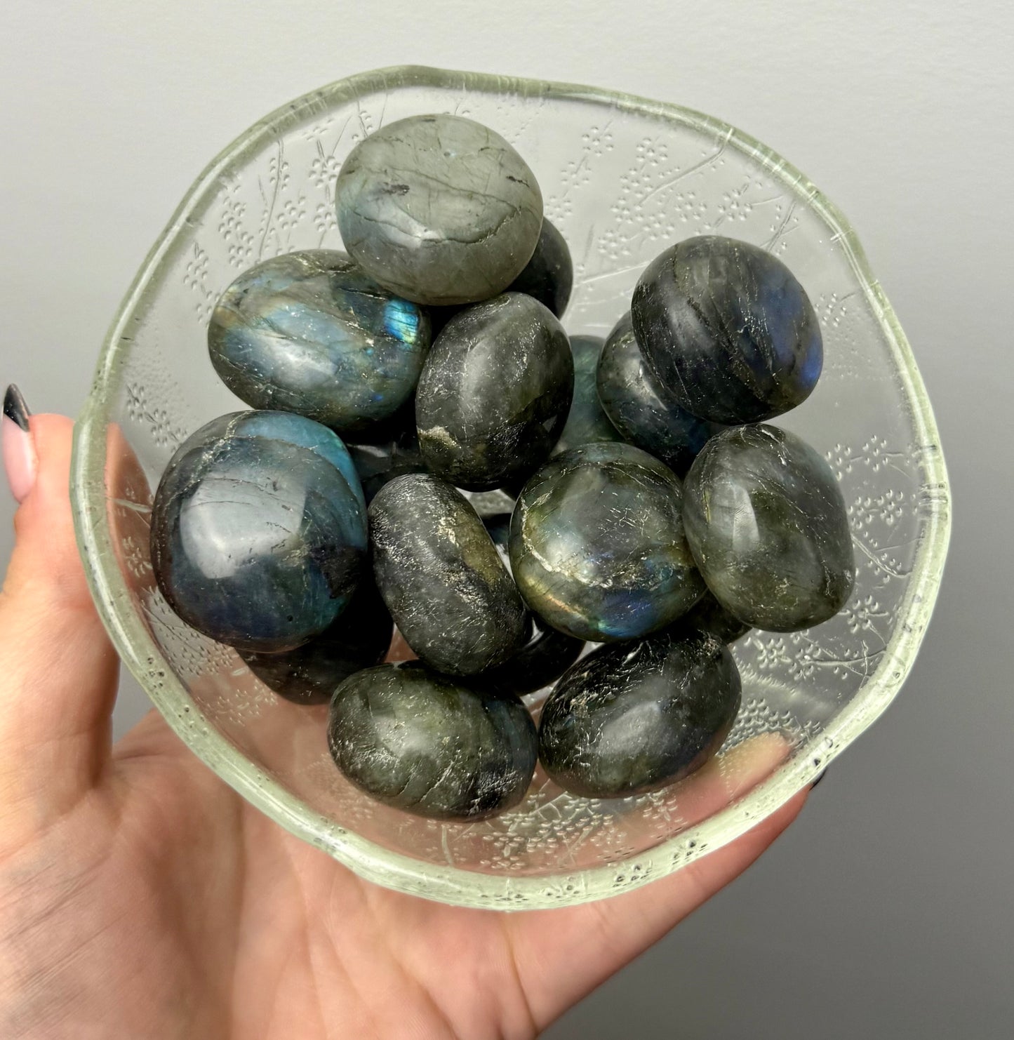 Labradorite tumbles