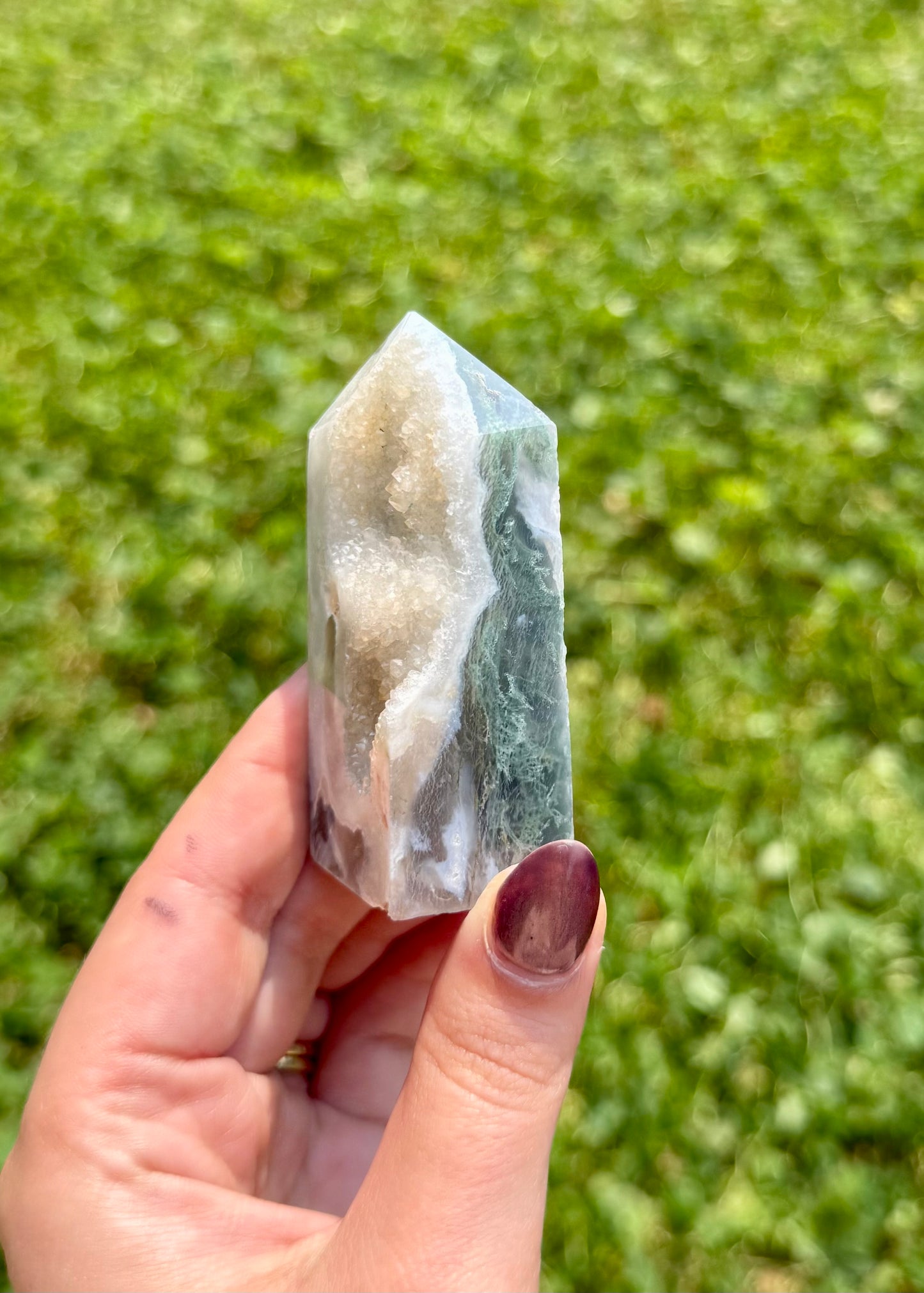 Moss agate tower