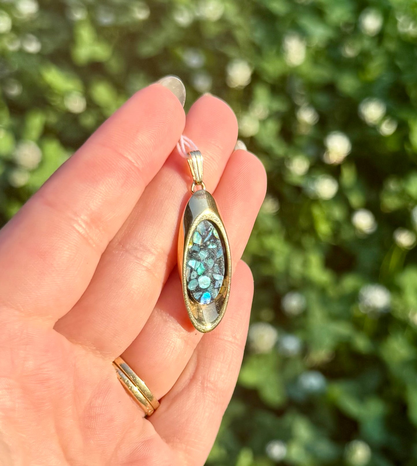 Abalone Shell pendant thrifted find