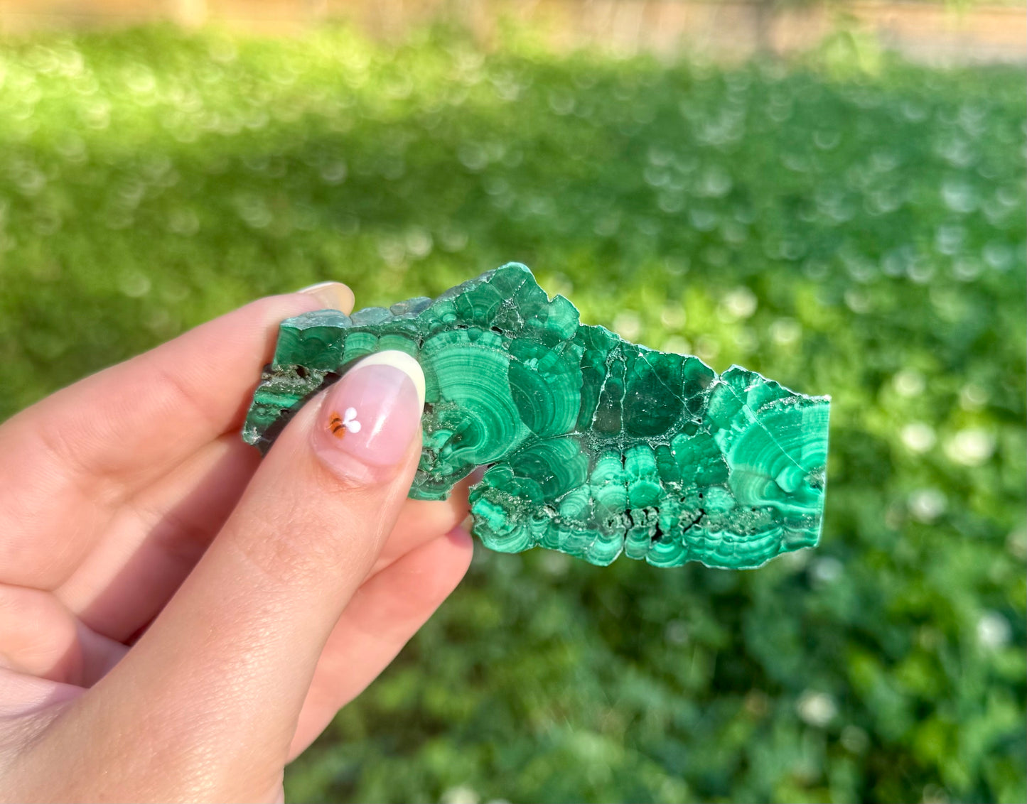 Malachite slab