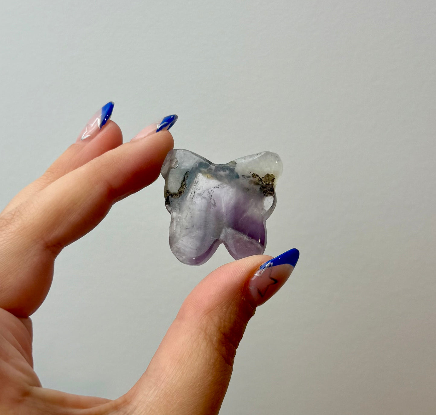 Amethyst butterfly carving