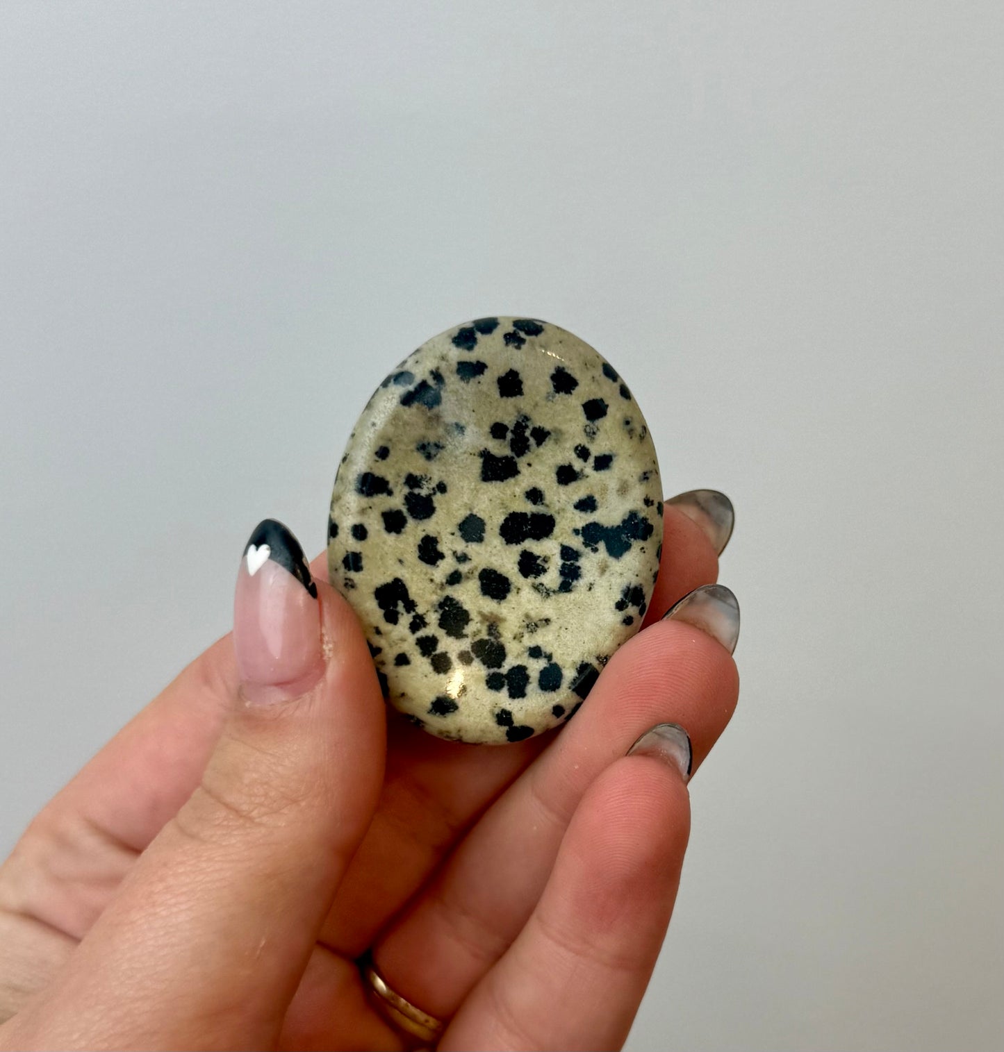 Dalmatian jasper worry stone