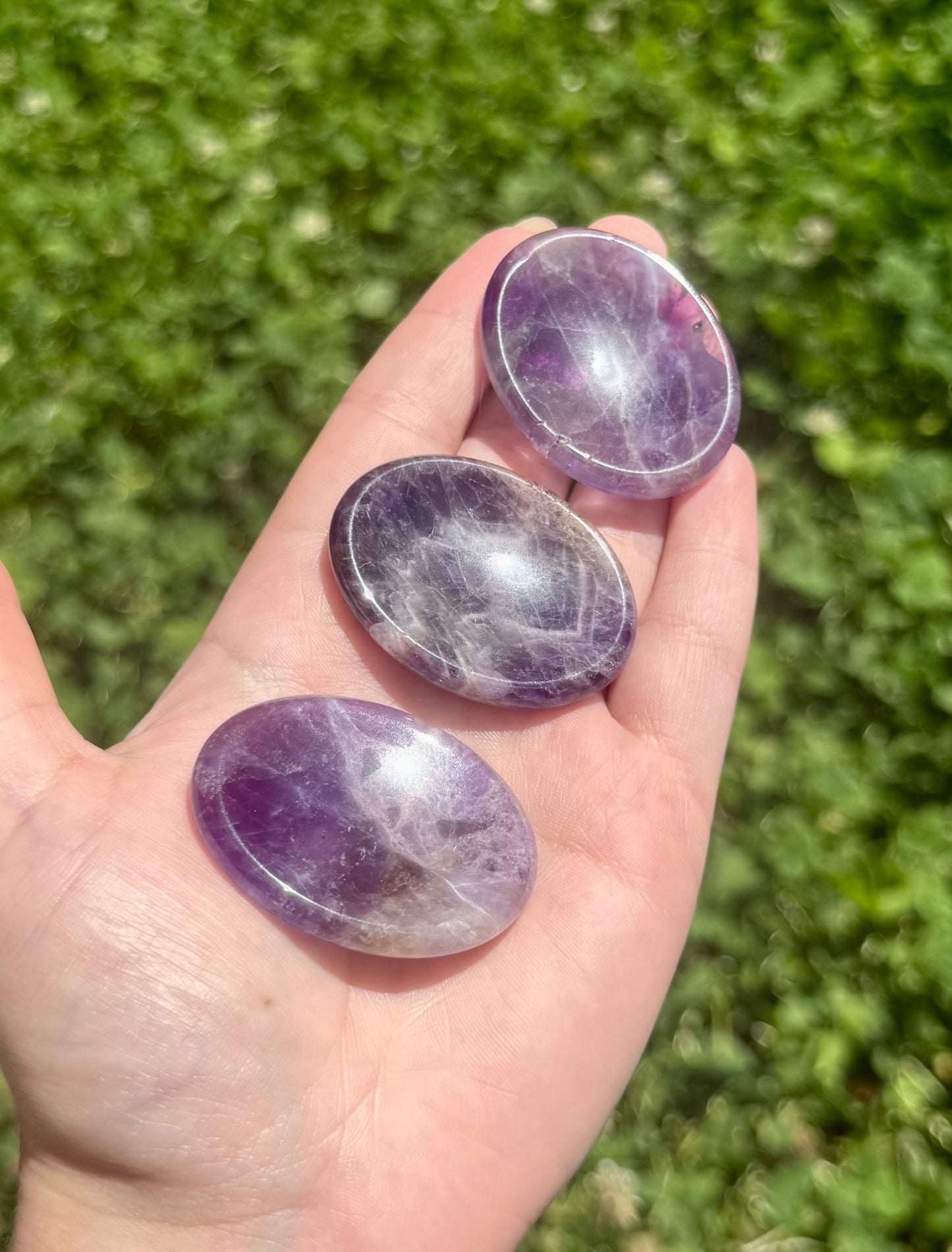 Amethyst worry stones