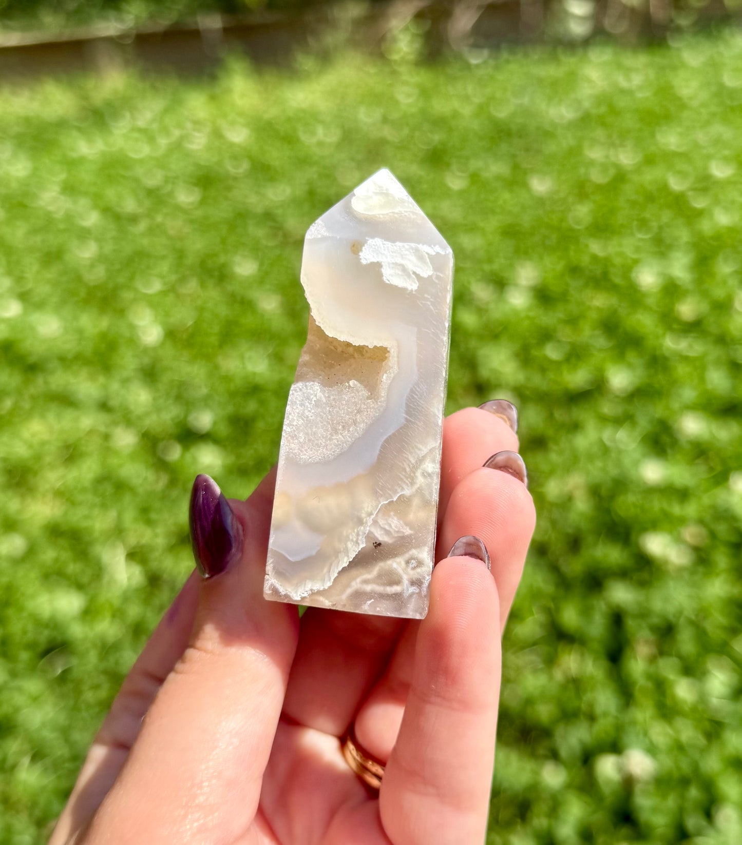 Moss agate tower
