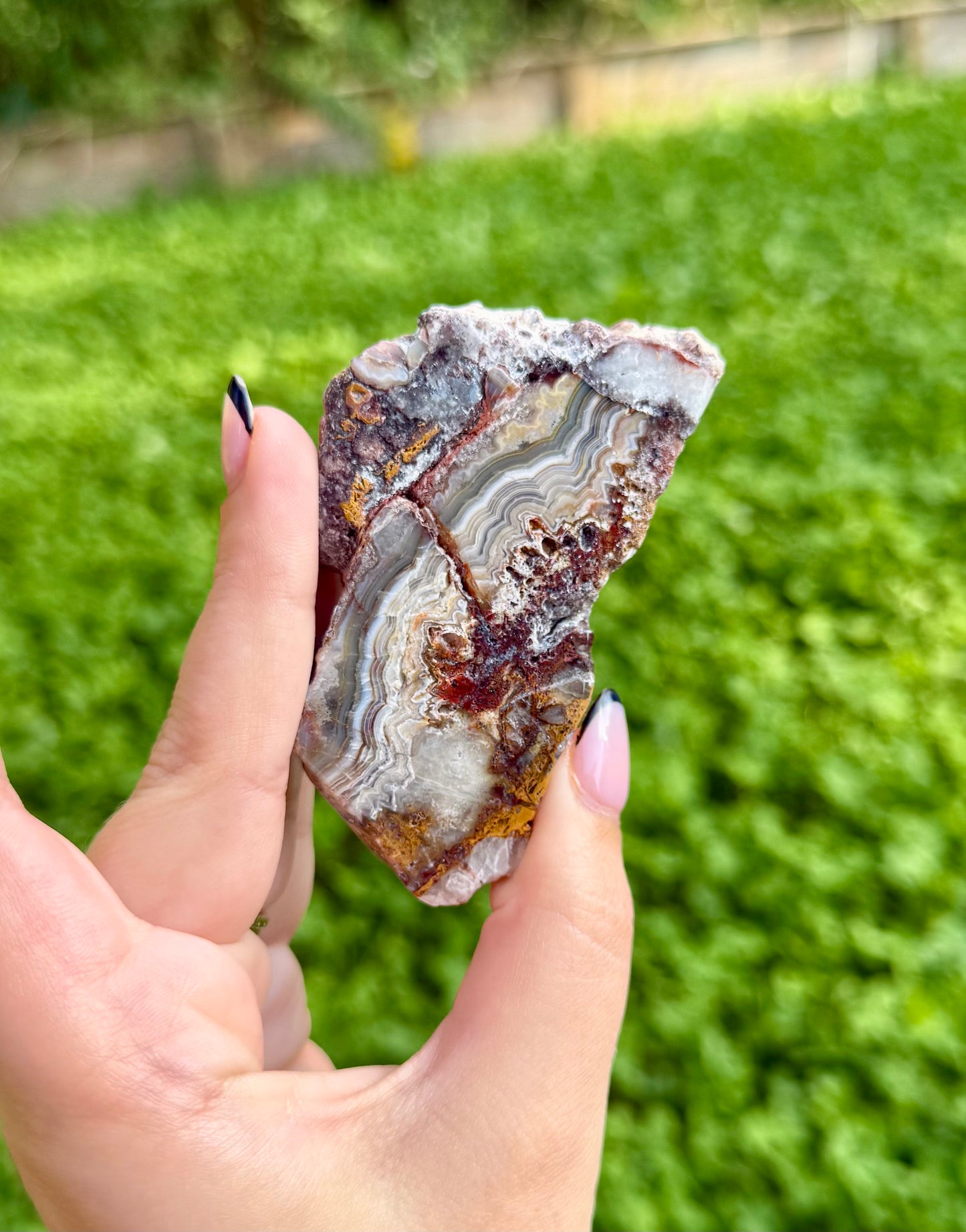 Mexican lace agate slab
